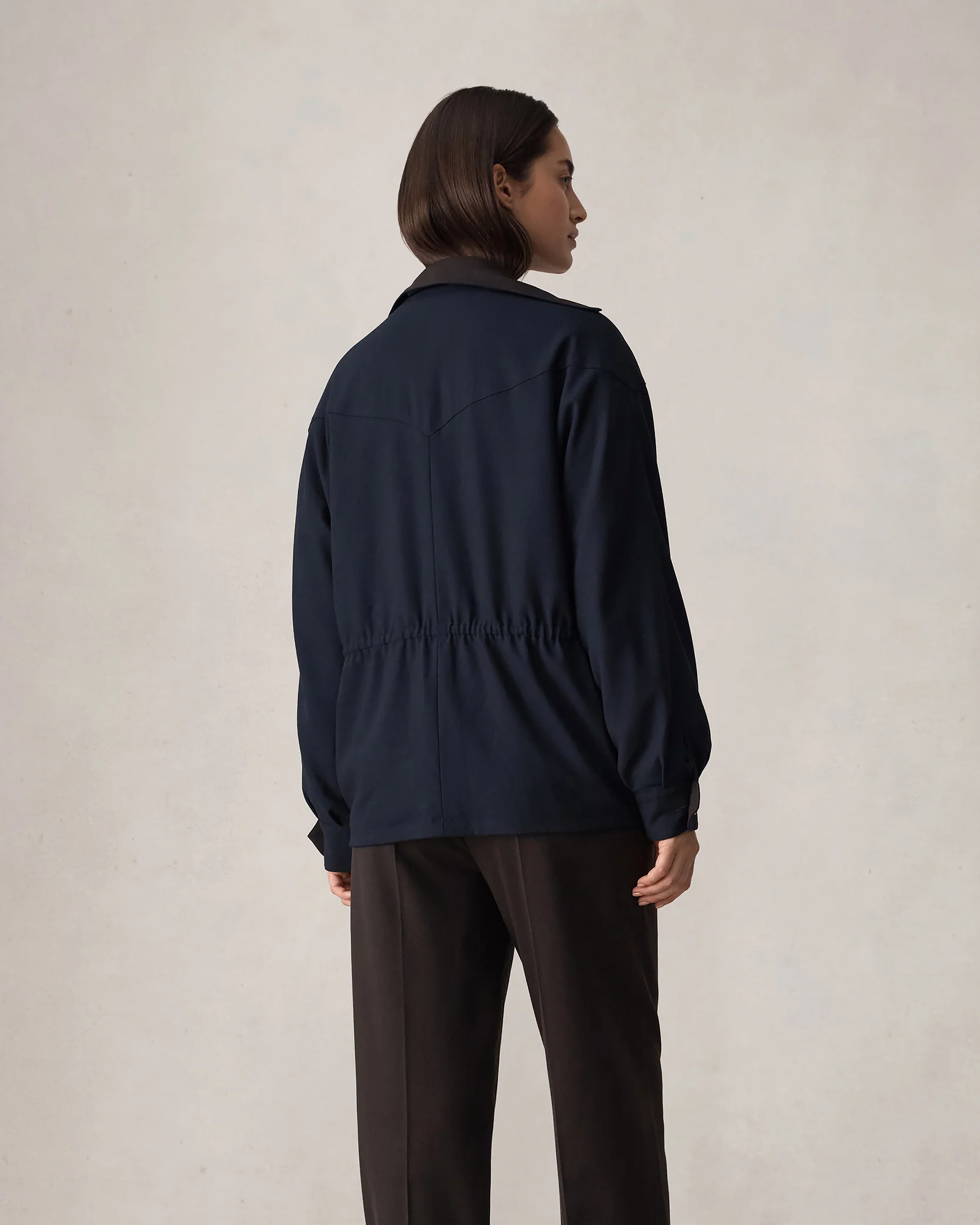Reine Reversible Jacket - Chocolate & Navy - Image 10