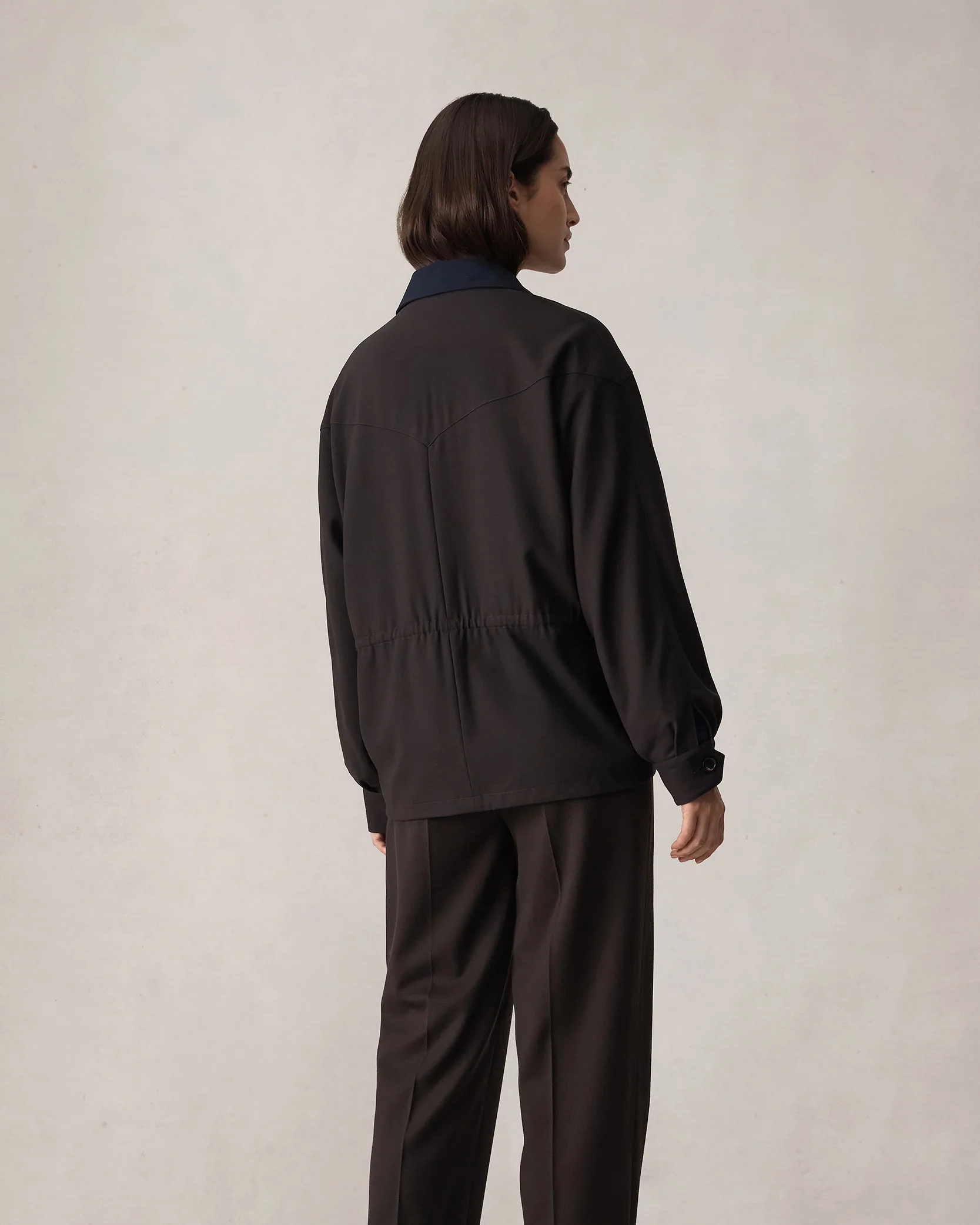 Reine Reversible Jacket - Chocolate & Navy - Image 8