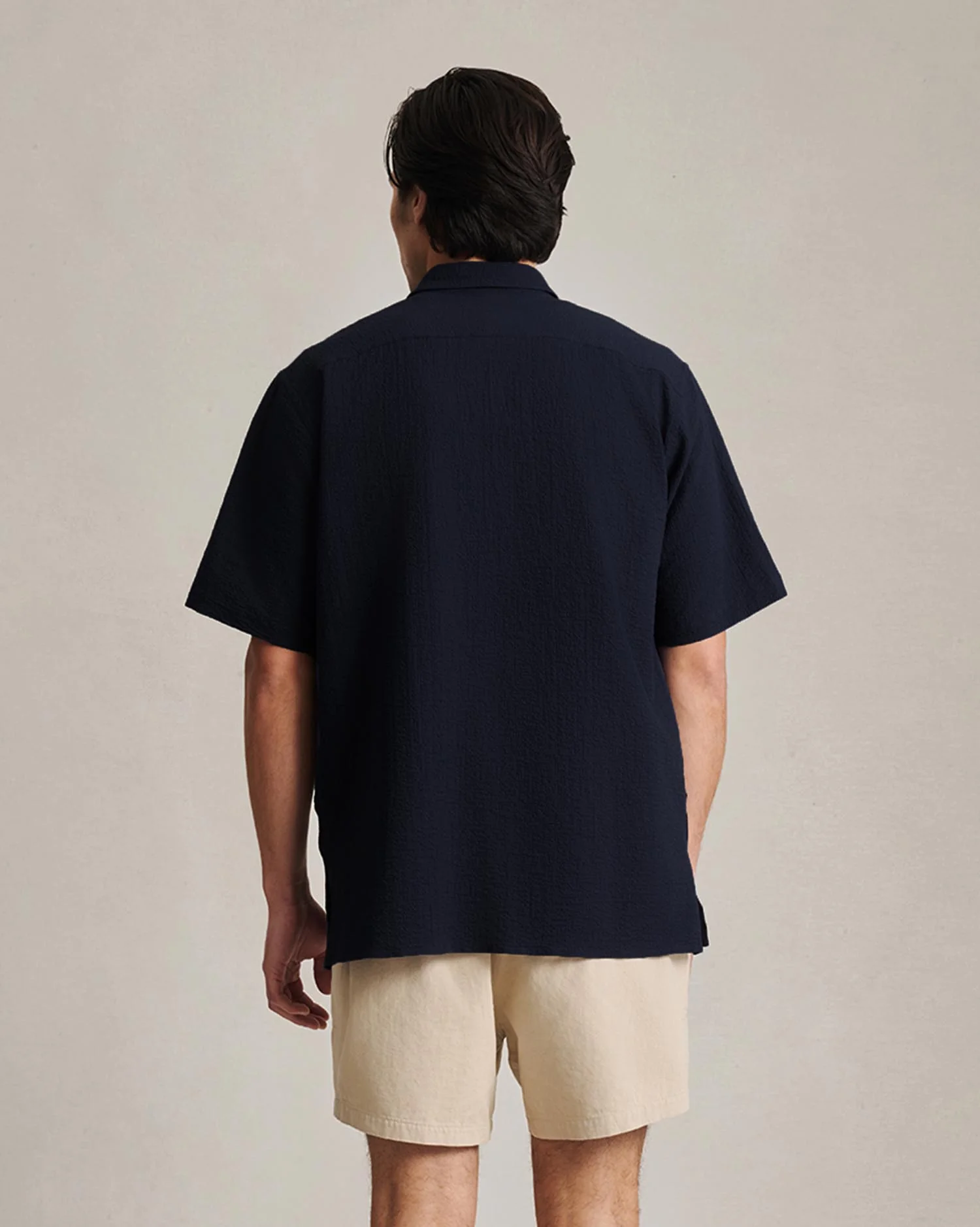 Resort Shirt I - Navy Fine Seersucker - Image 3
