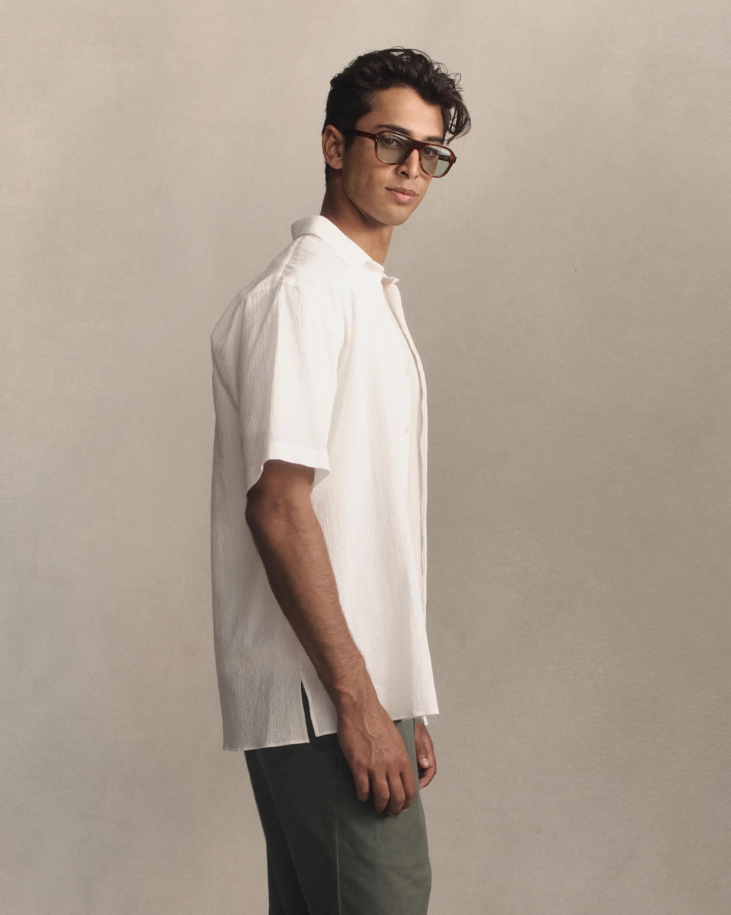 Resort Shirt I - White Fine Seersucker - Image 3