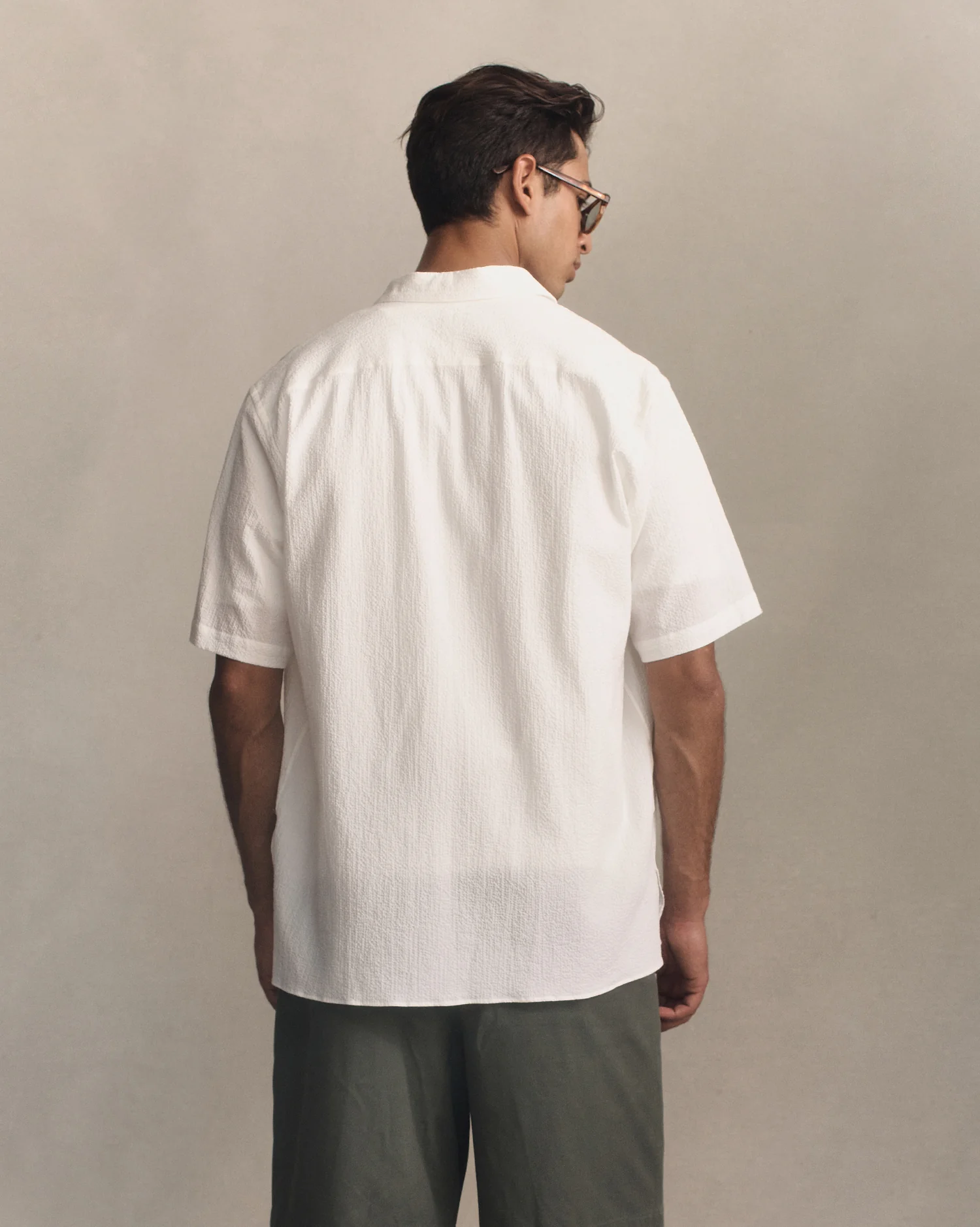 Resort Shirt I - White Fine Seersucker - Image 4