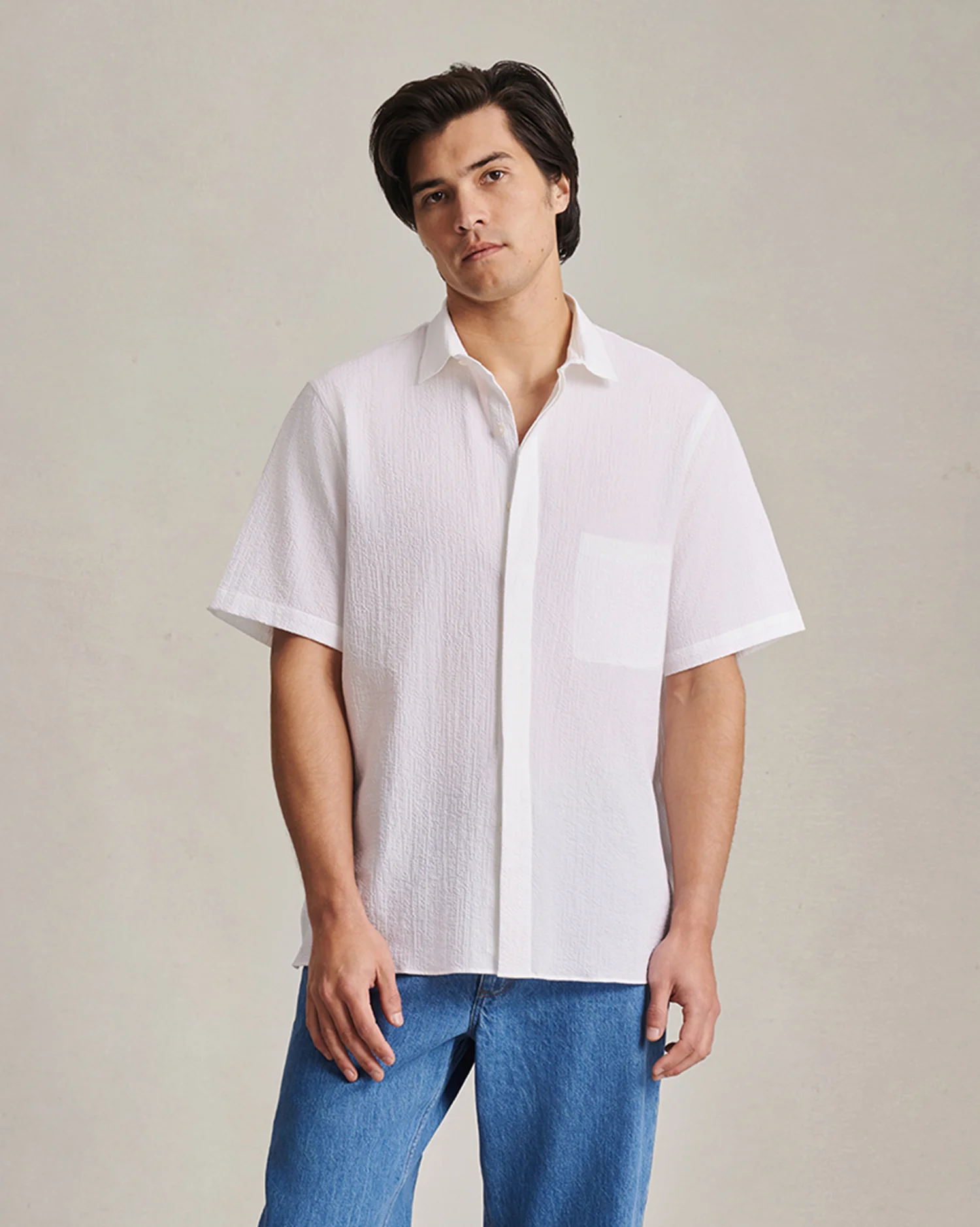 Resort Shirt I - White Fine Seersucker - Image 5