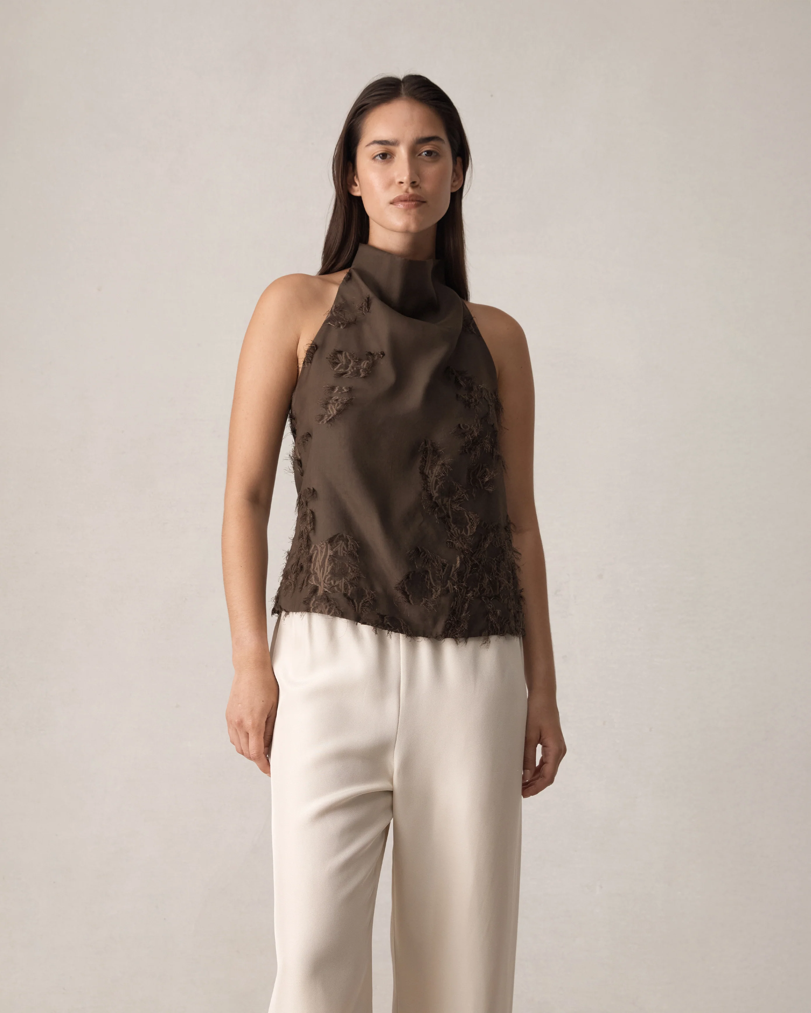 Roberta Halter Top - Chocolate - Image 4