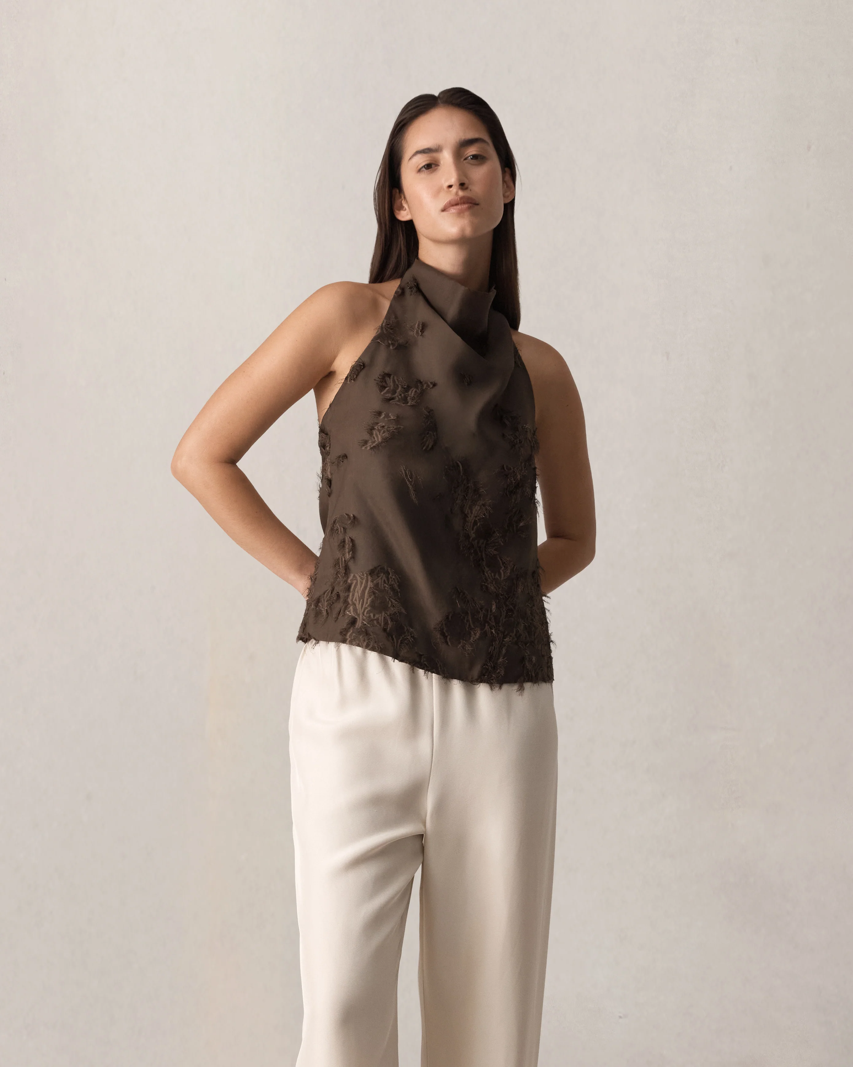Roberta Halter Top - Chocolate - Image 7