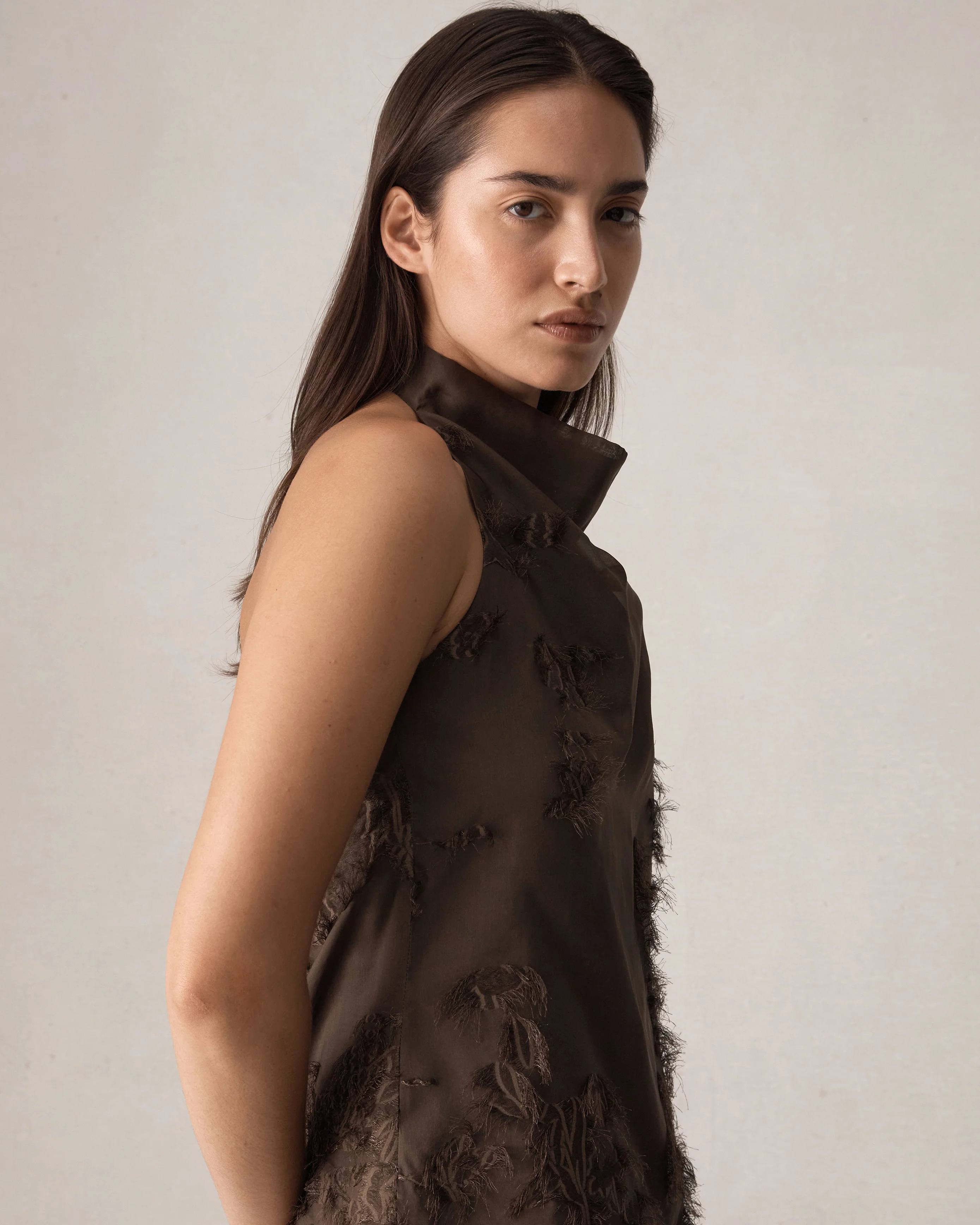 Roberta Halter Top - Chocolate - Image 9
