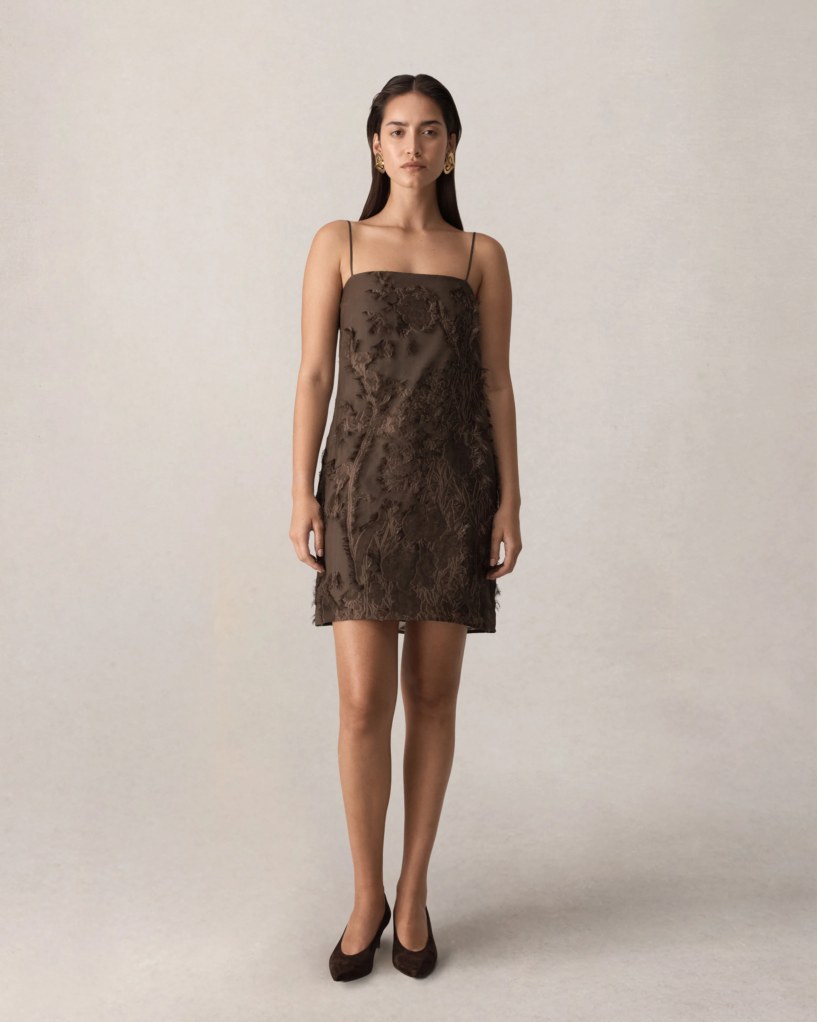 Roberta Mini Dress - Chocolate - Image 6