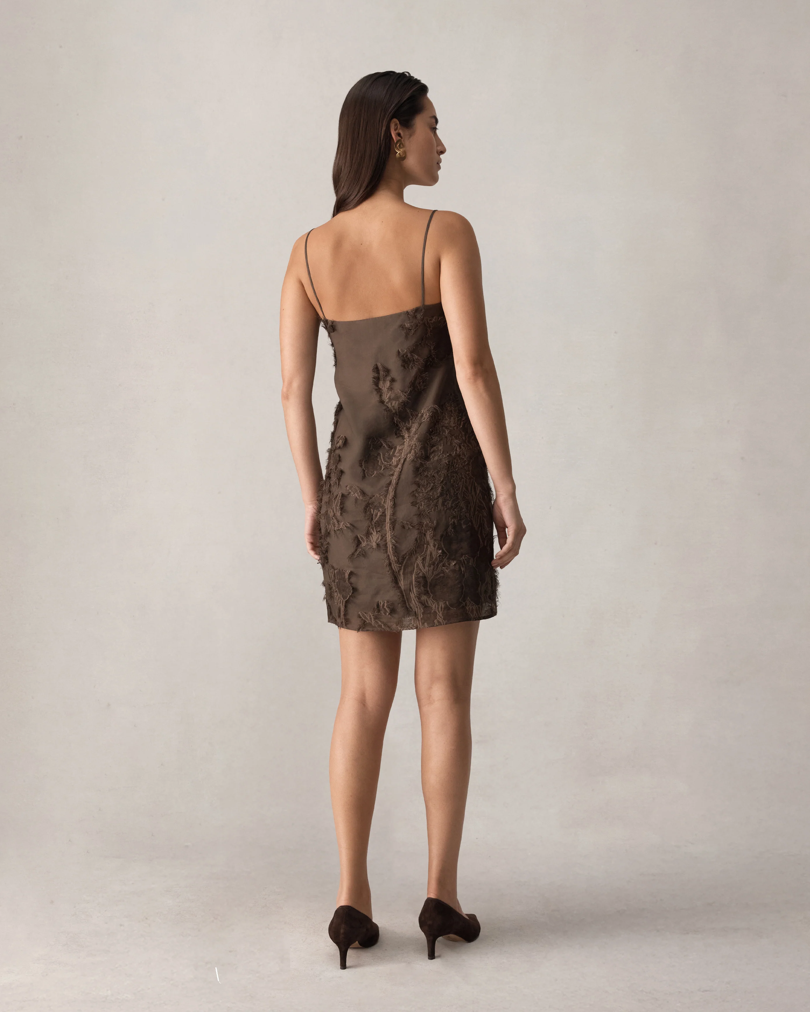 Roberta Mini Dress - Chocolate - Image 8