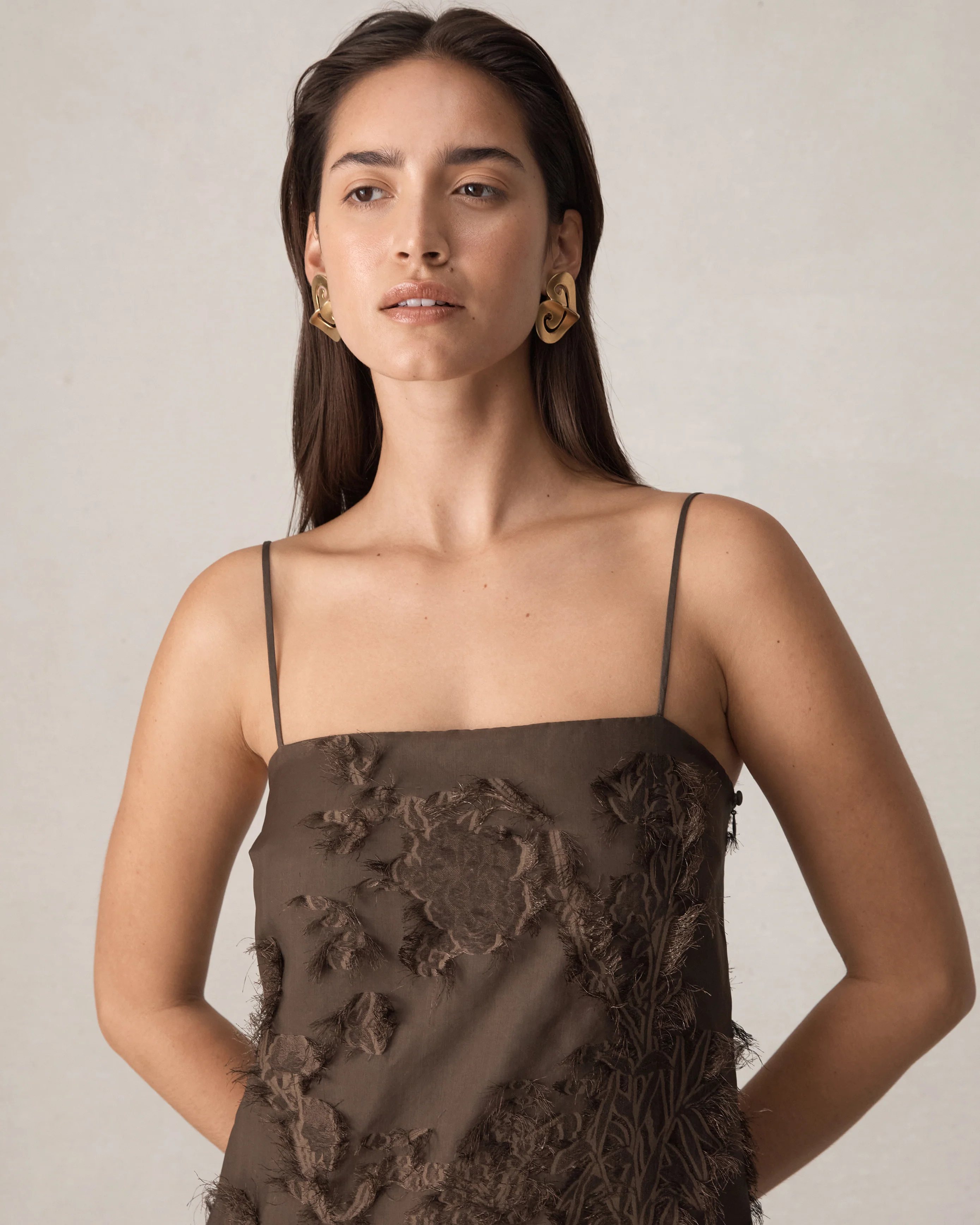 Roberta Mini Dress - Chocolate - Image 9