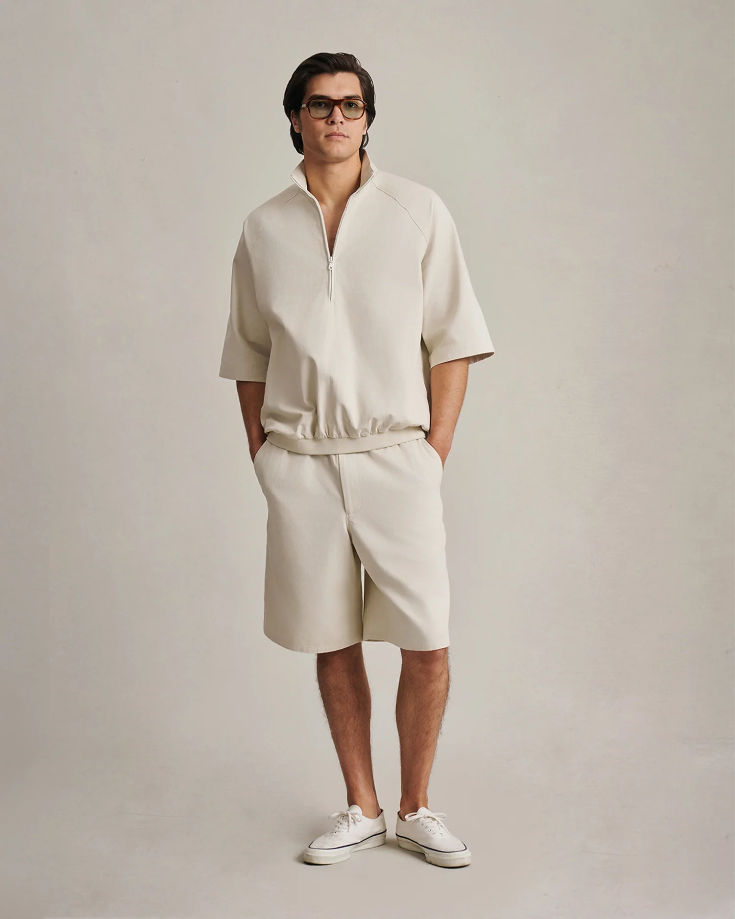 Rōjin Quarter Zip - Bone - Image 3