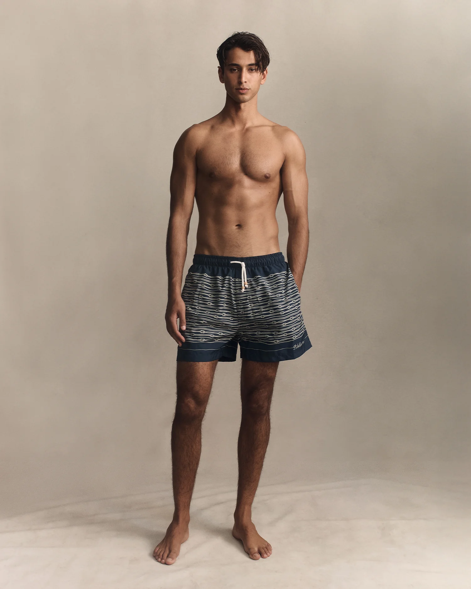 Rope Swim Shorts - Navy - Image 2
