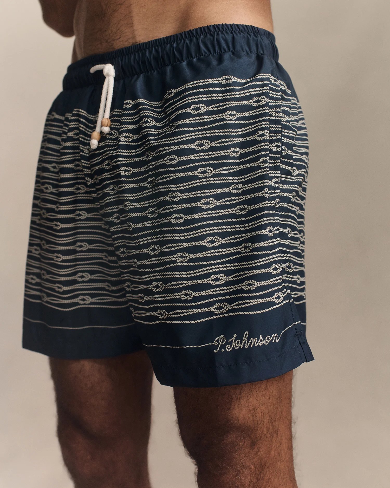 Rope Swim Shorts - Navy - Image 3