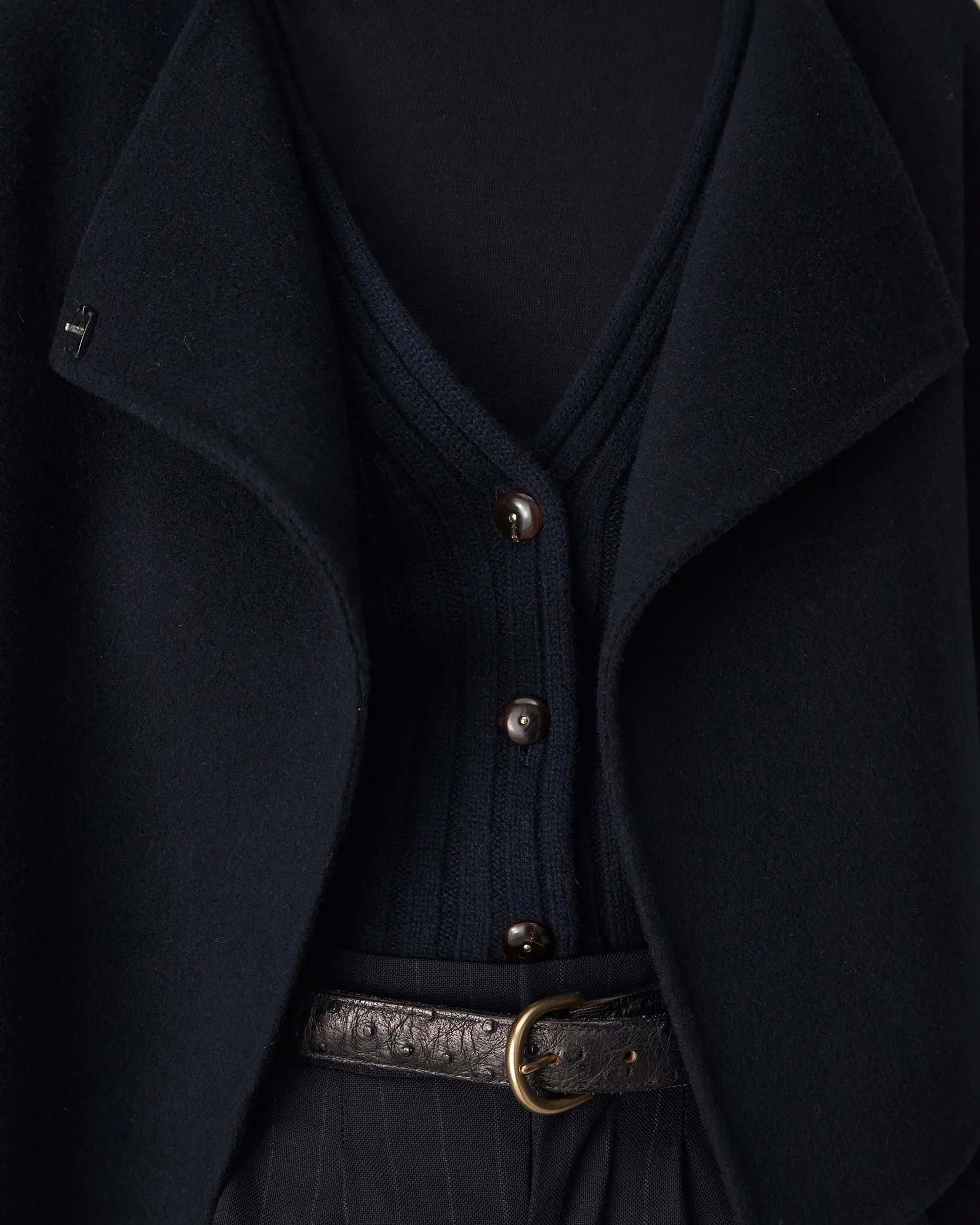 Rosie Cropped Jacket - Navy - Image 8