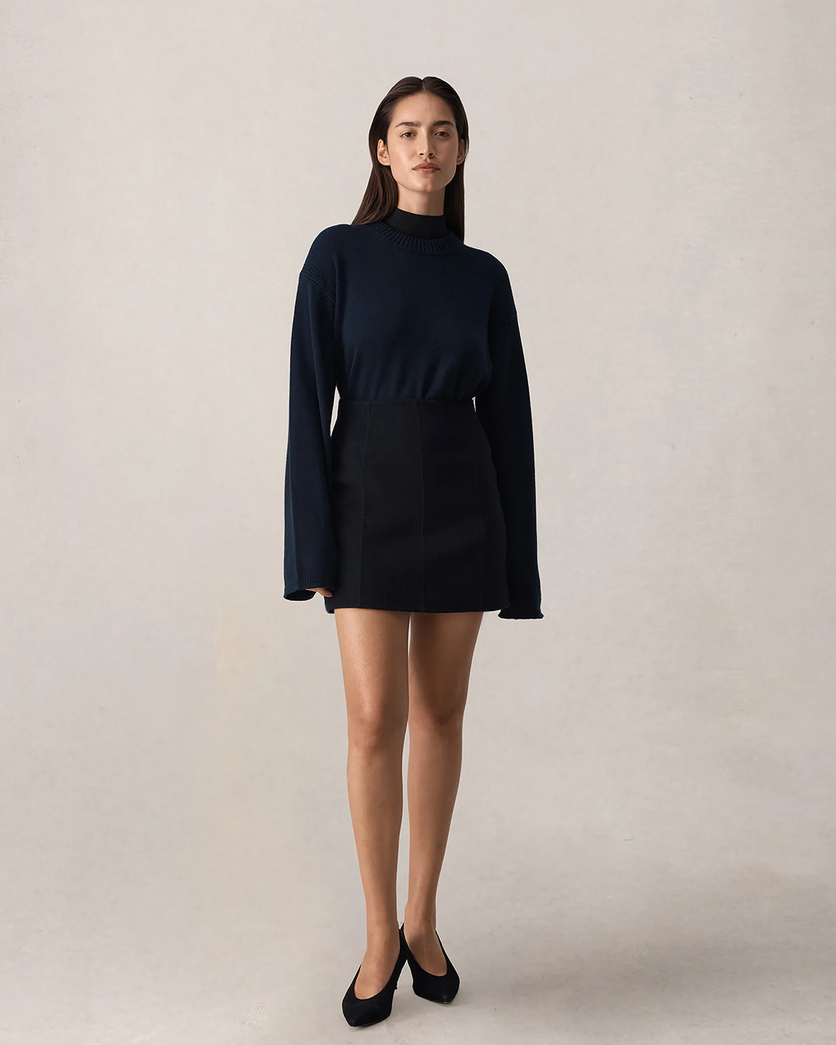 Rosie Mini Skirt - Navy - Image 8