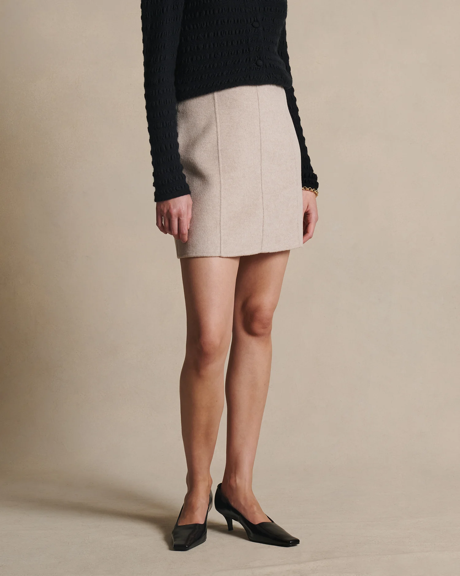 Rosie Mini Skirt - Oat - Image 3