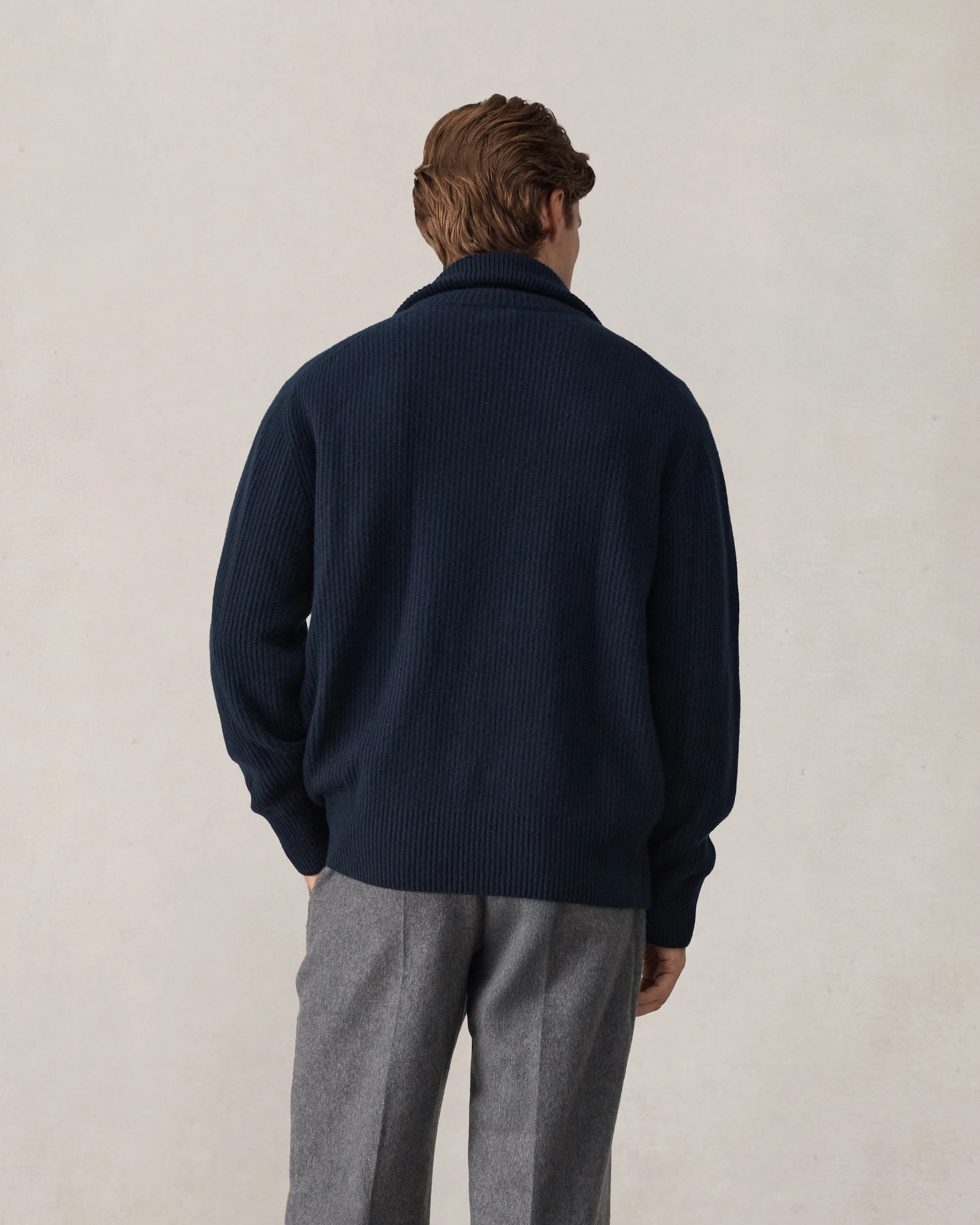 Royal Cashmere Cardigan - Navy - Image 6