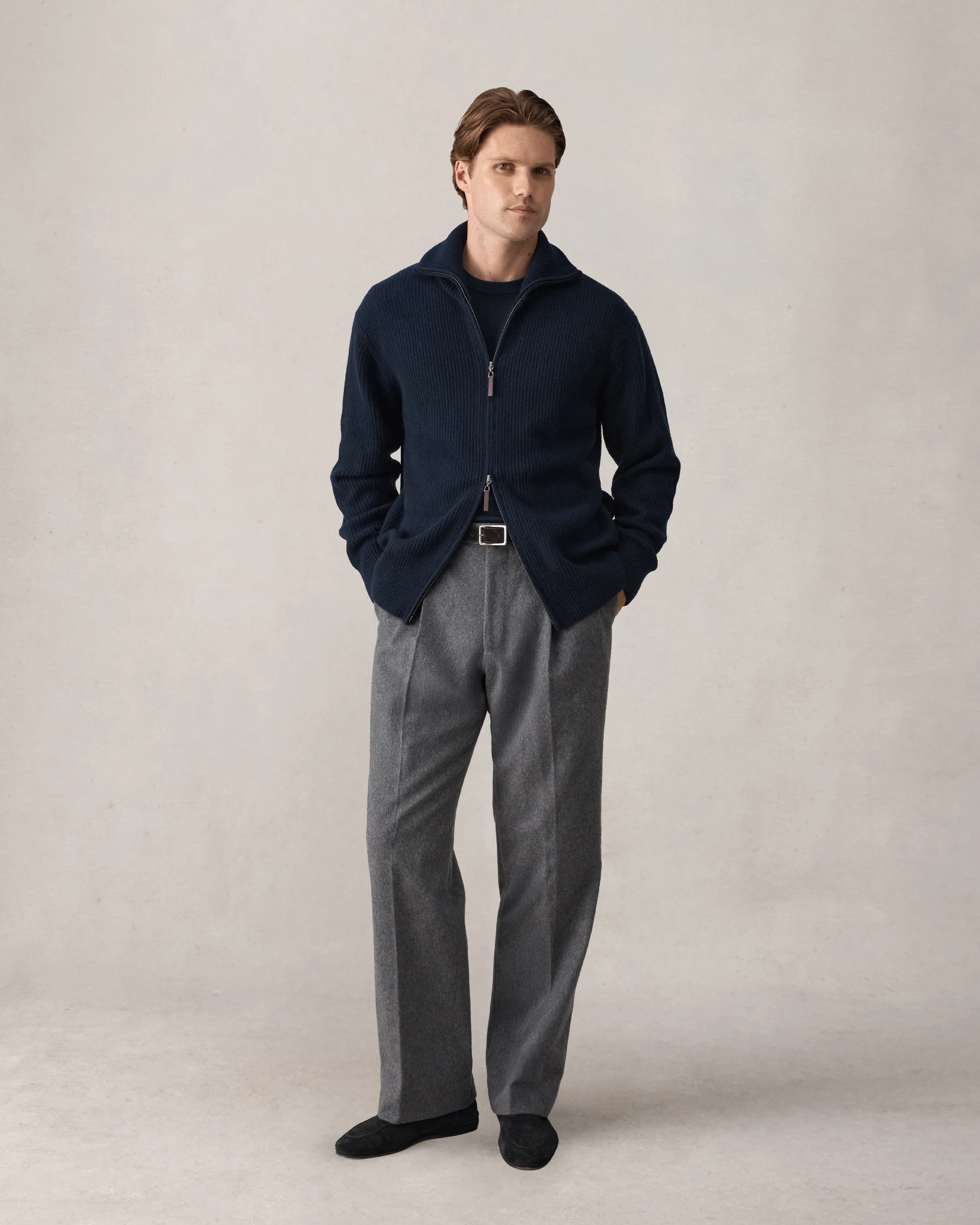 Royal Cashmere Cardigan - Navy - Image 7