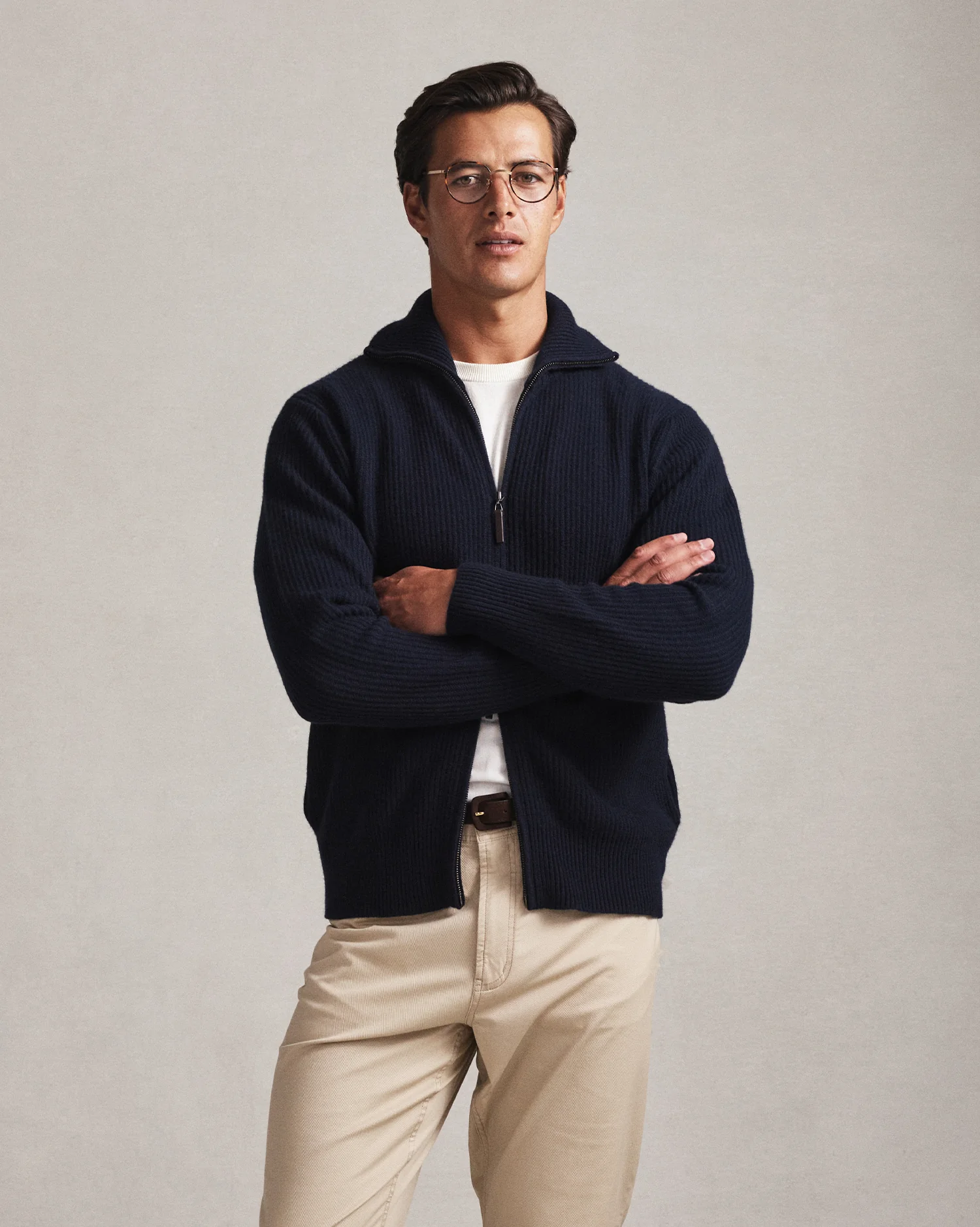 Royal Cashmere Cardigan - Navy - Image 8