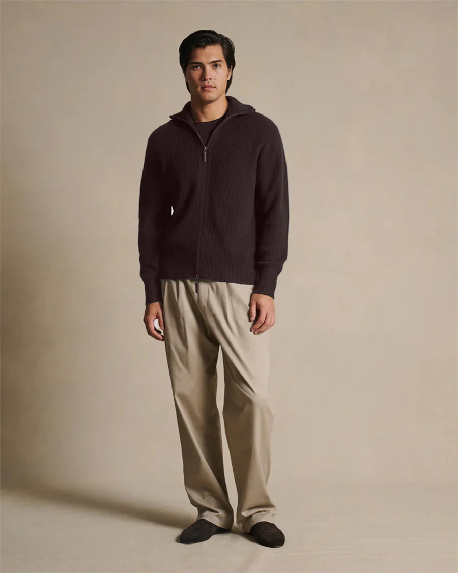 Royal Cashmere Cardigan - Umber - Image 10
