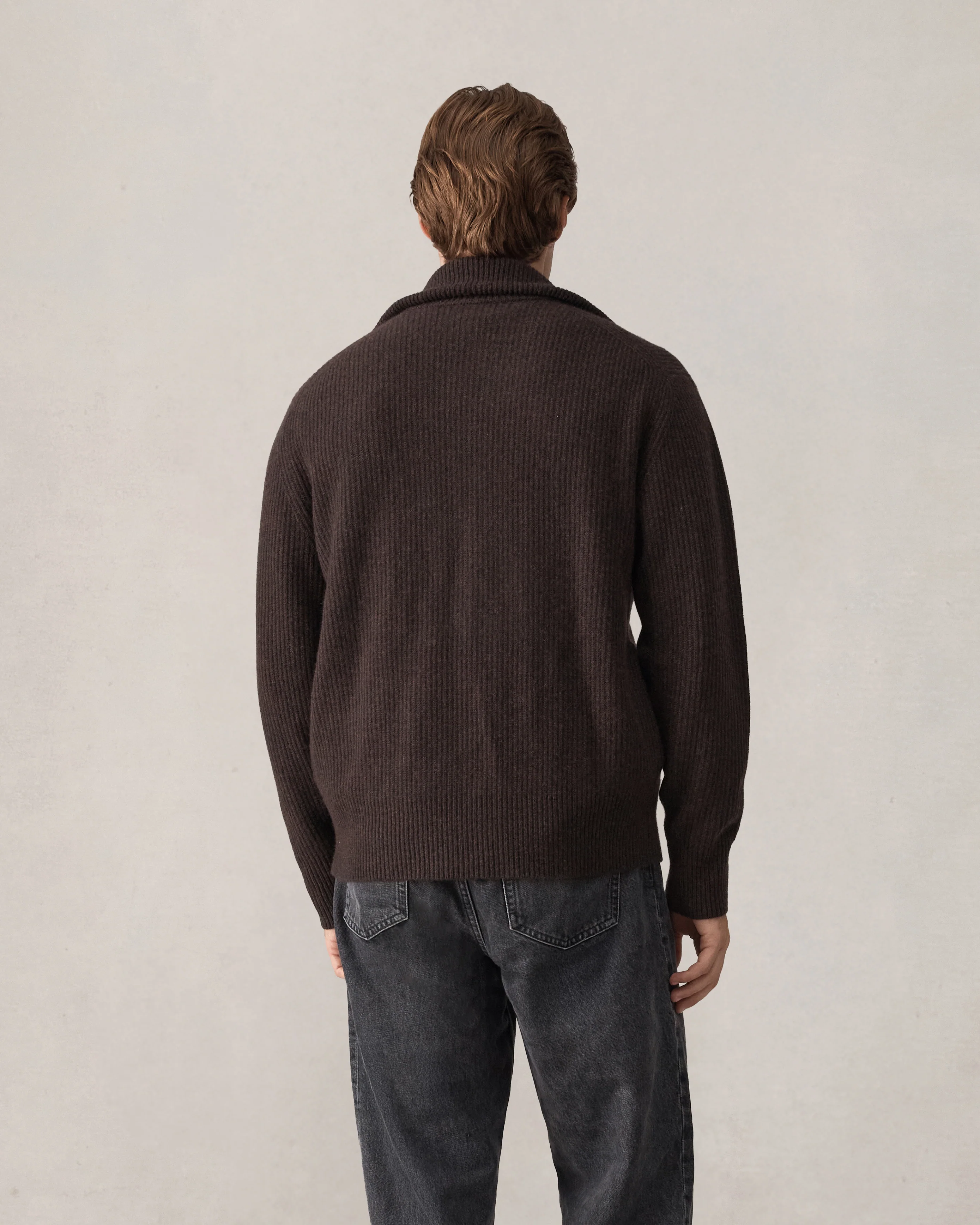 Royal Cashmere Cardigan - Umber - Image 7