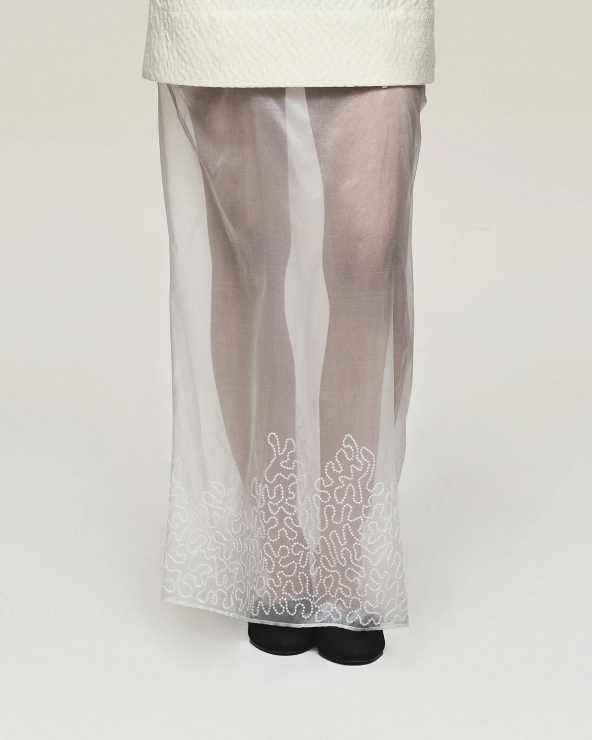 Sabine Strapless Quilted Dress - Antique White - Image 3