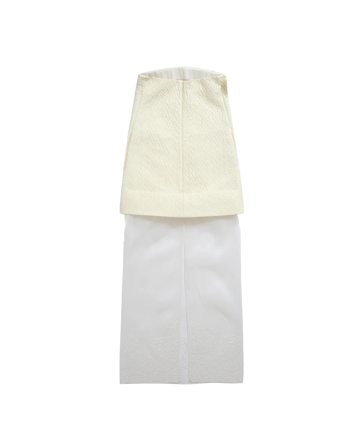 Sabine Strapless Quilted Dress - Antique White - Image 5