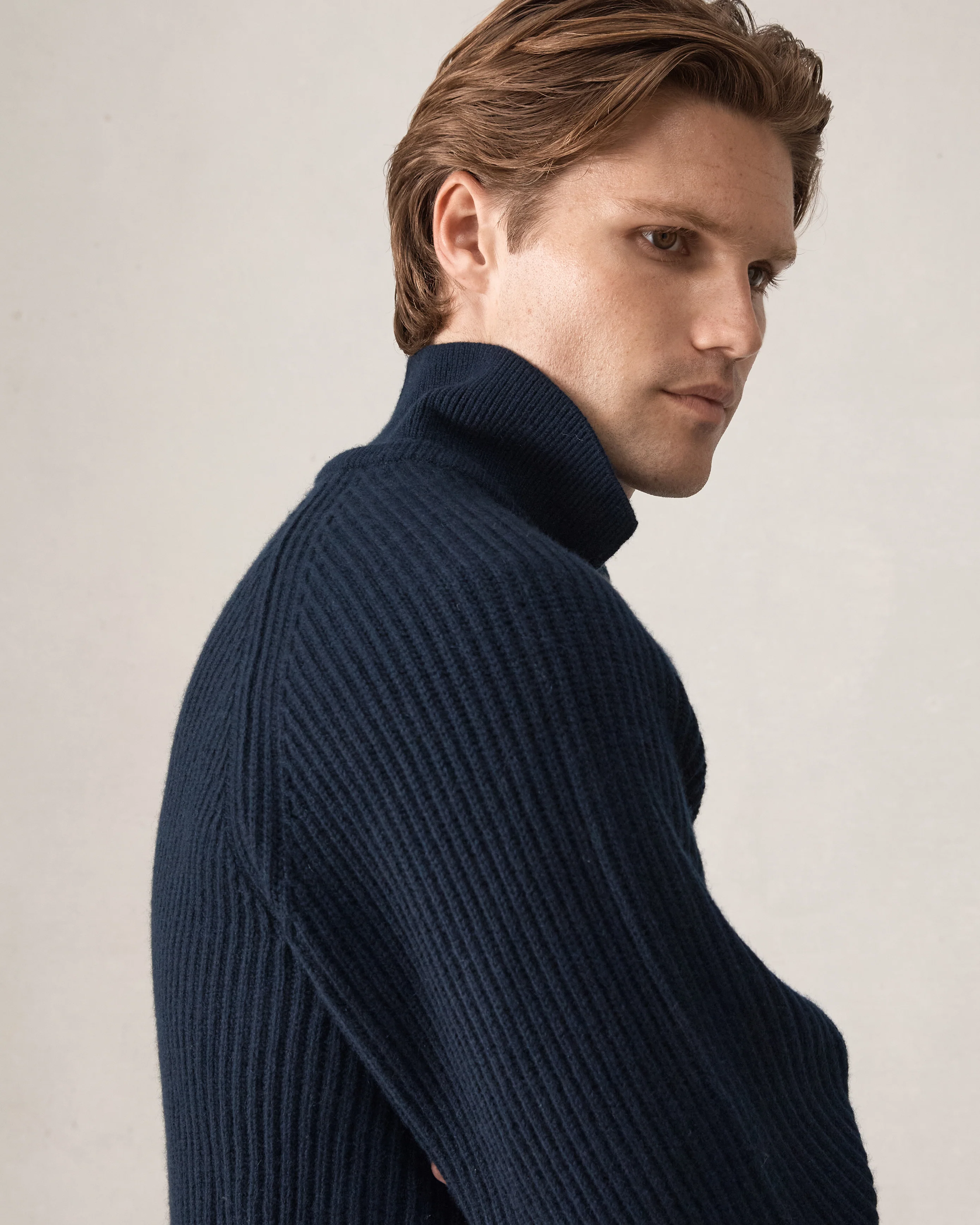Santiago Royal Cashmere Sweater - Navy - Image 6