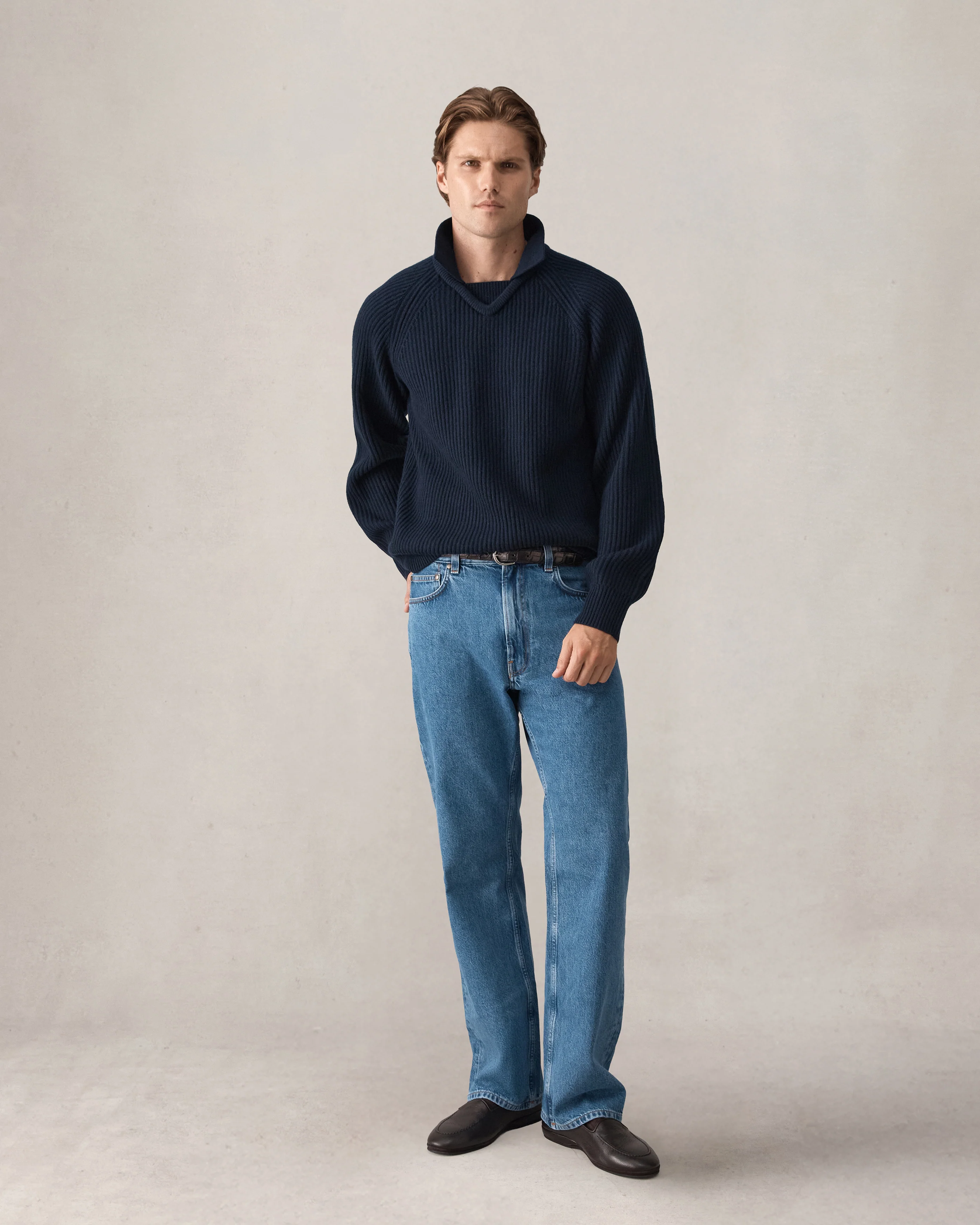 Santiago Royal Cashmere Sweater - Navy - Image 8