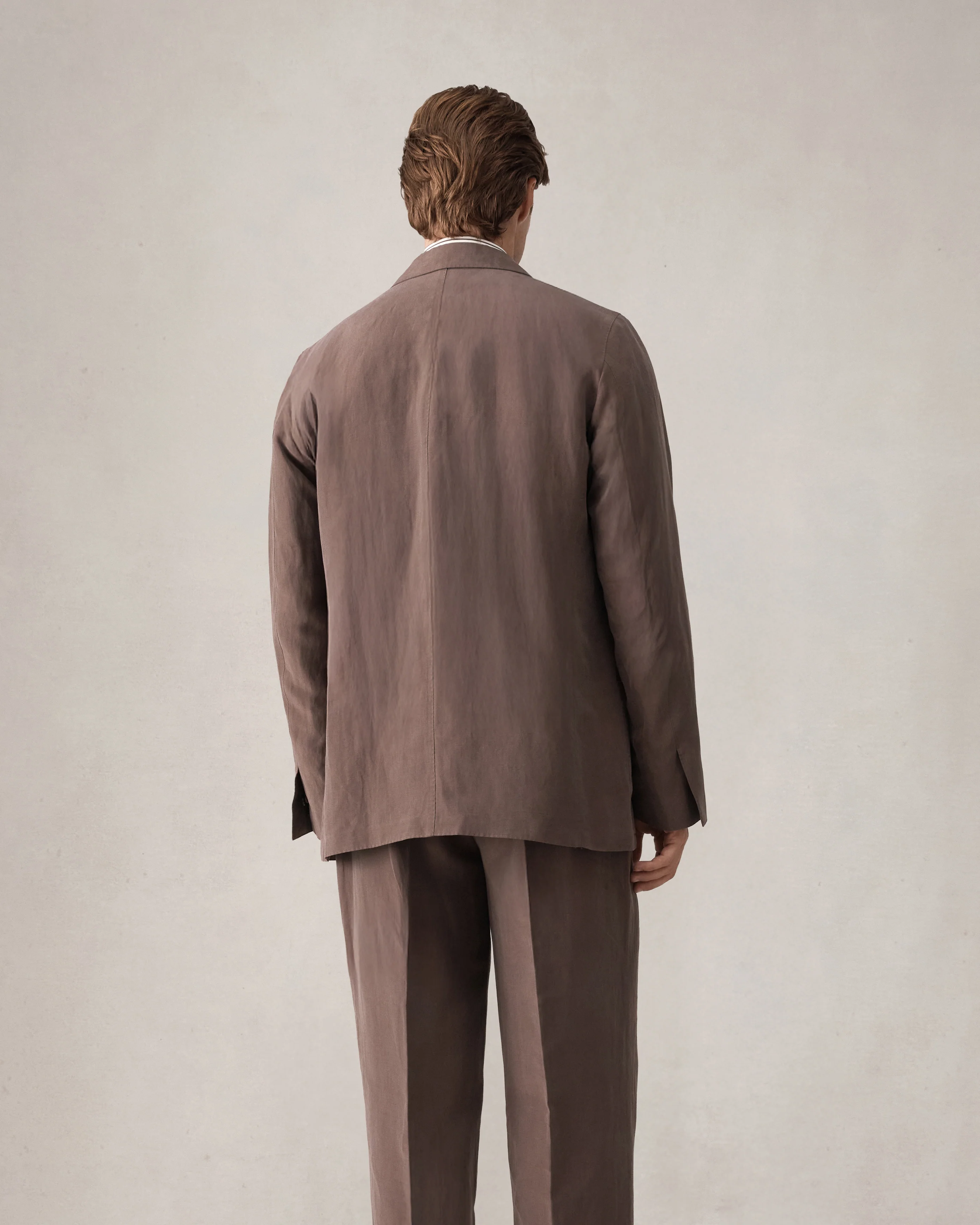 Slack Jacket - Chocolate Silk Linen - Image 7