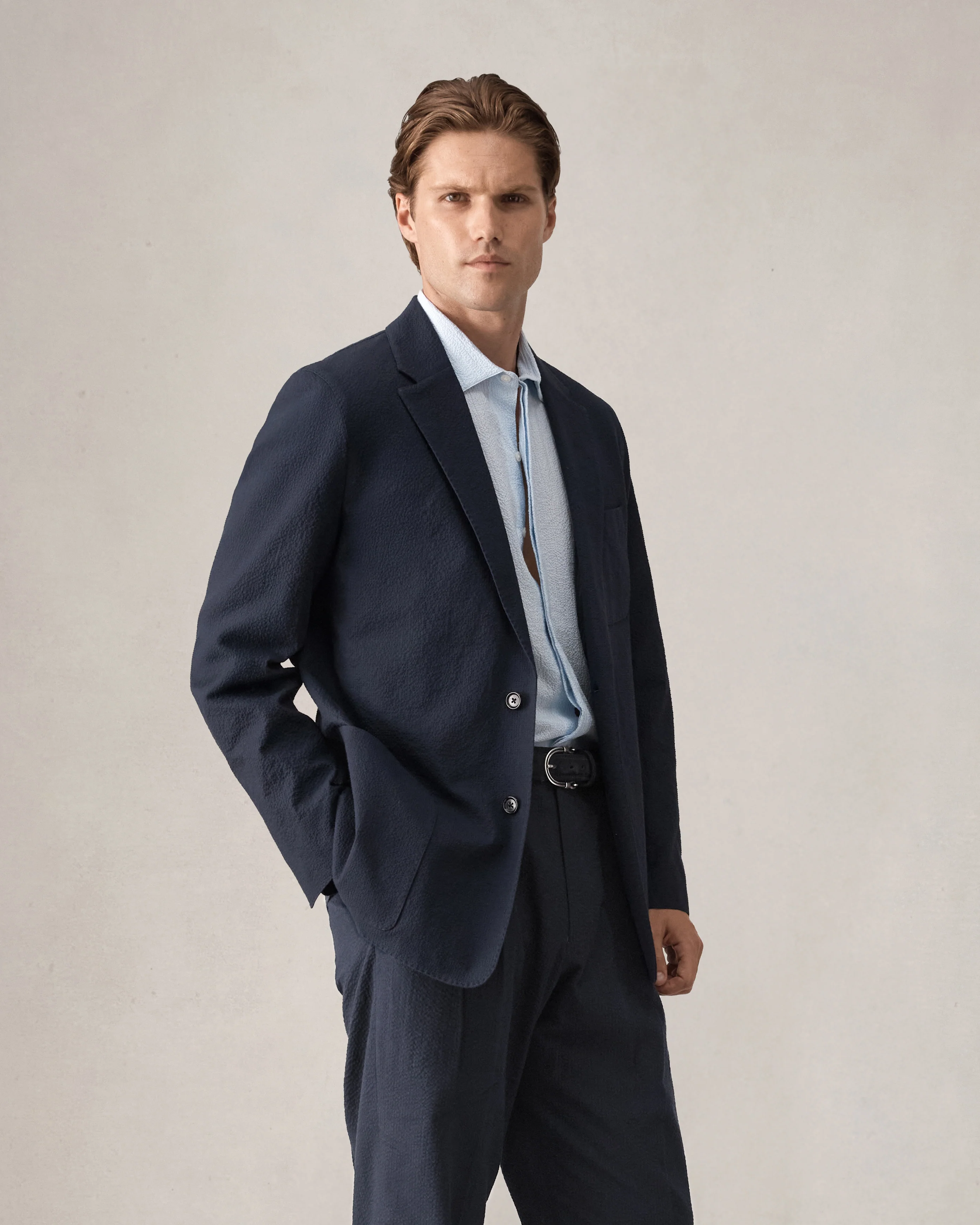 Slack Jacket - Navy Seersucker - Image 4