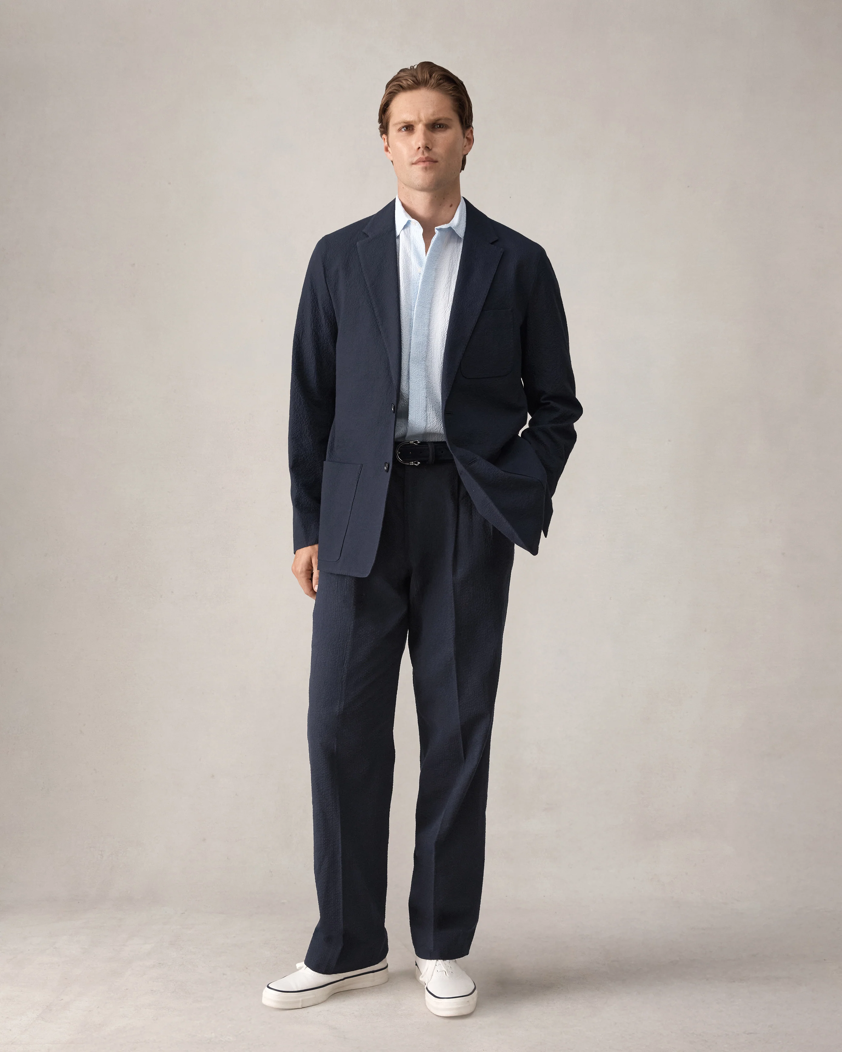 Slack Jacket - Navy Seersucker - Image 7