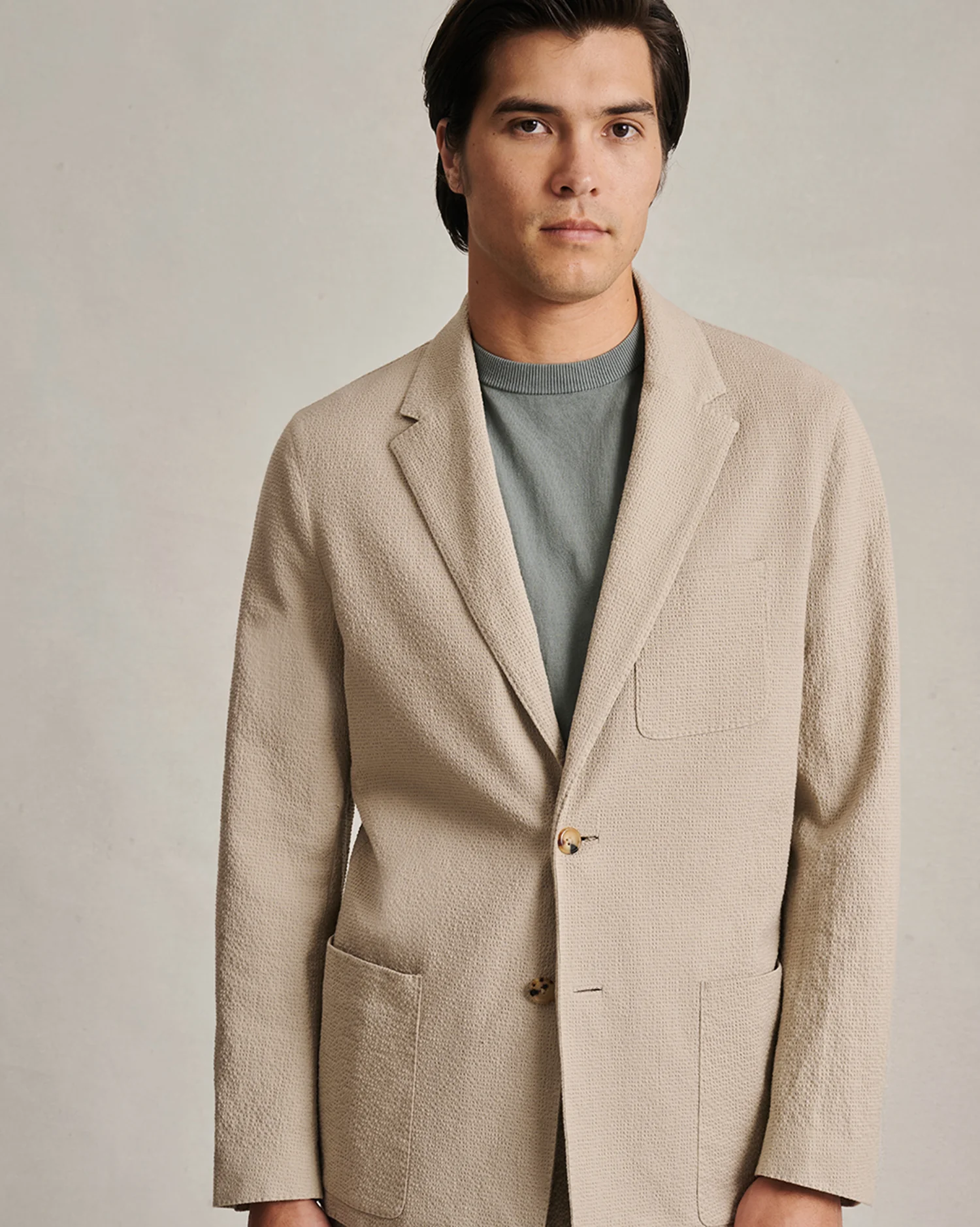 Slack Jacket - Taupe Seersucker - Image 4