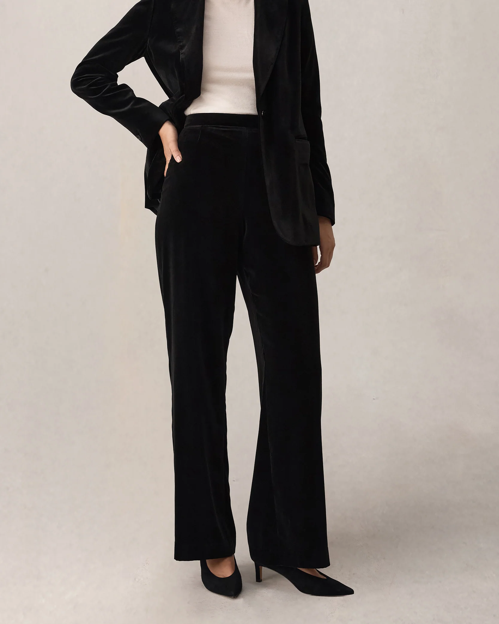 Sofia Trouser - Black Velvet - Image 4