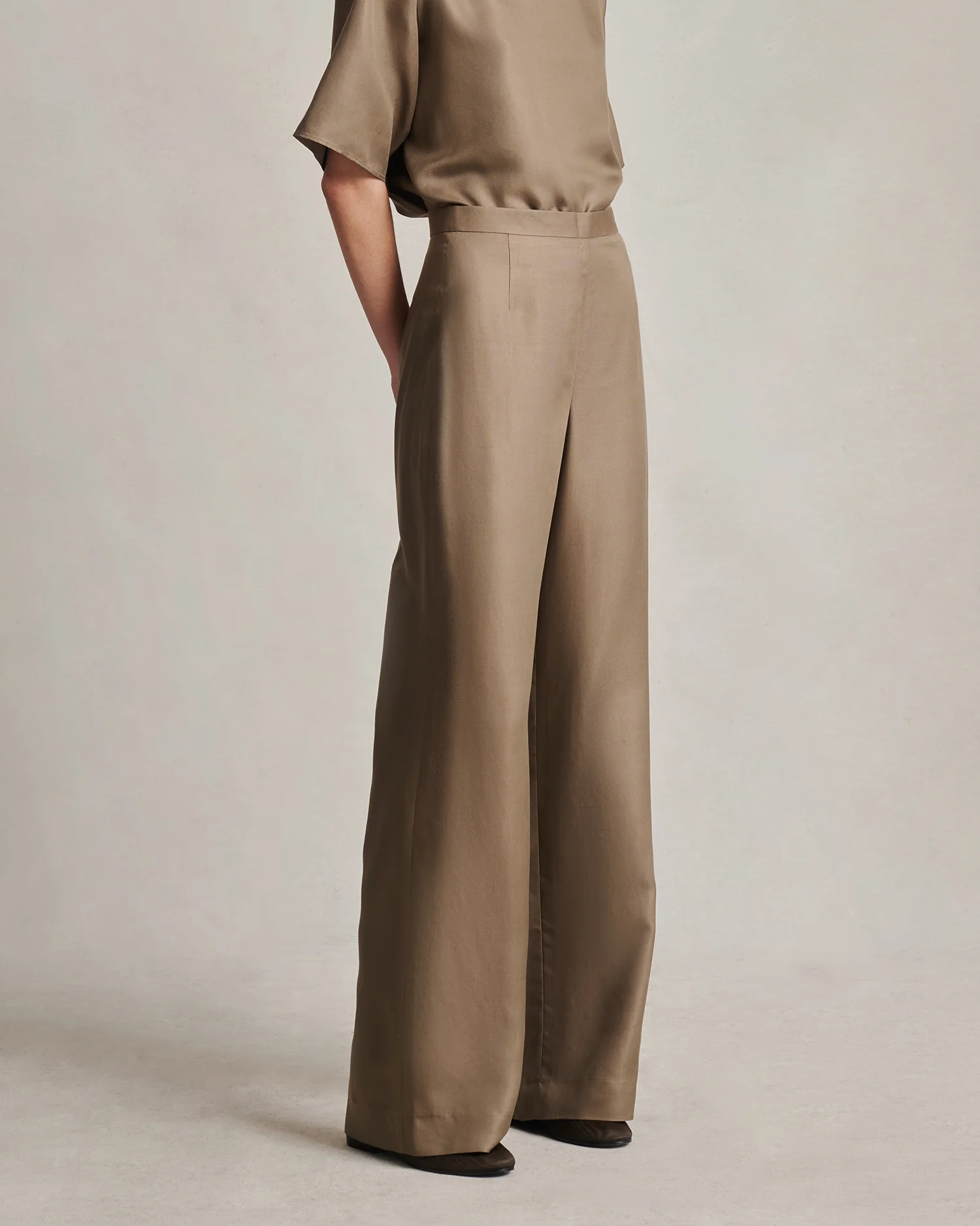 Sofia Trouser - Taupe Dupioni - Image 2