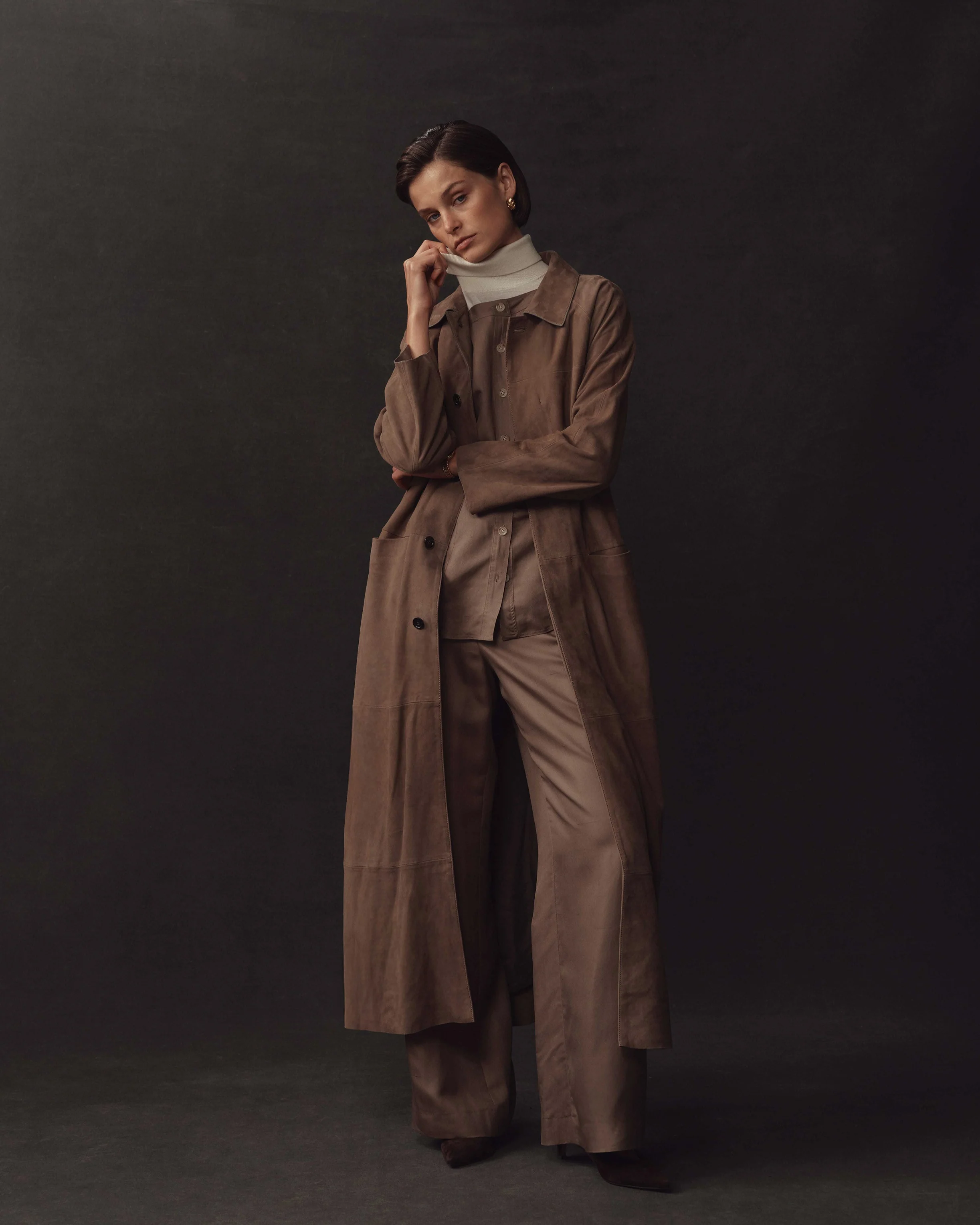 Sofia Trouser - Taupe Dupioni - Image 5