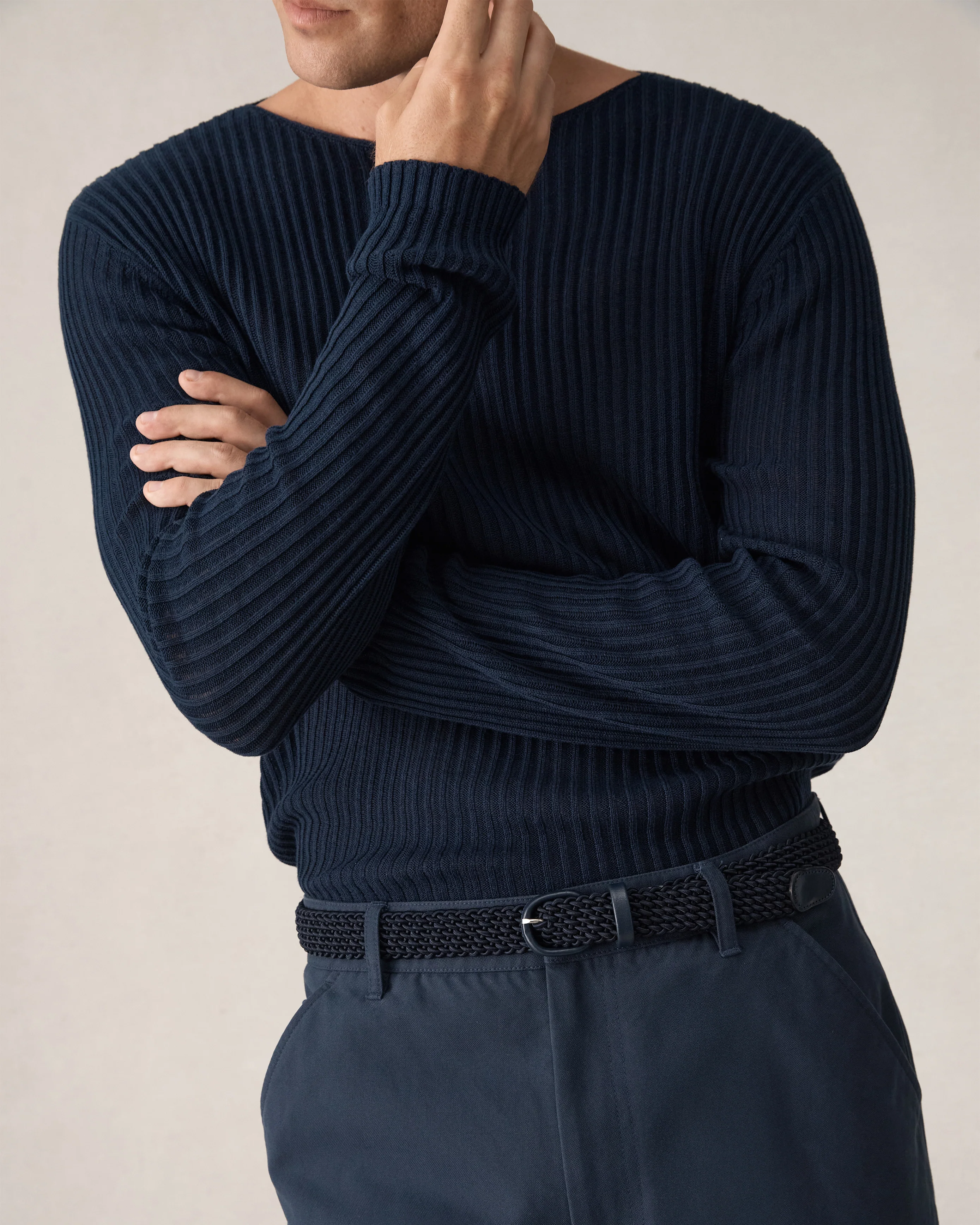 Somerset Knit - Navy - Image 5