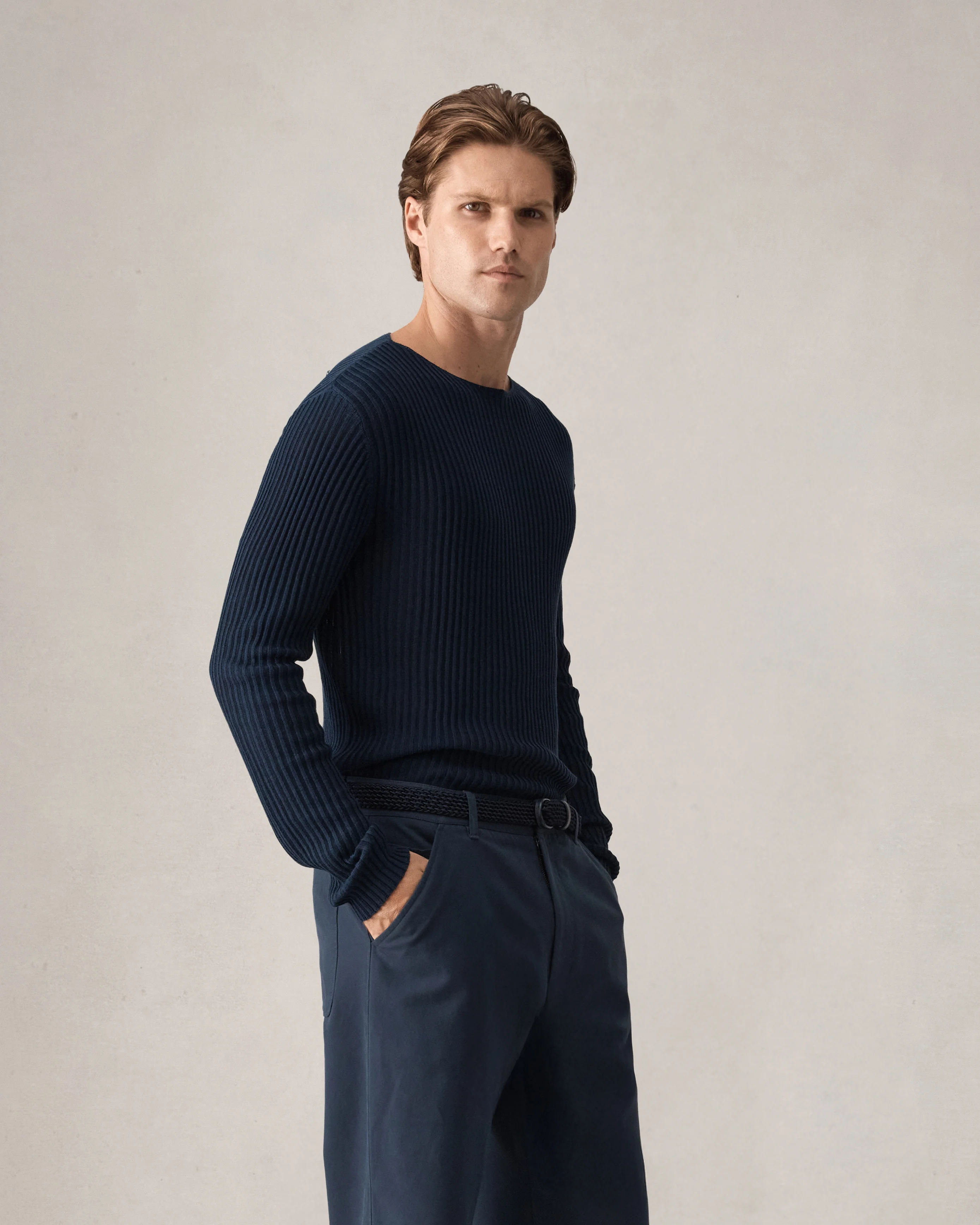 Somerset Knit - Navy - Image 7