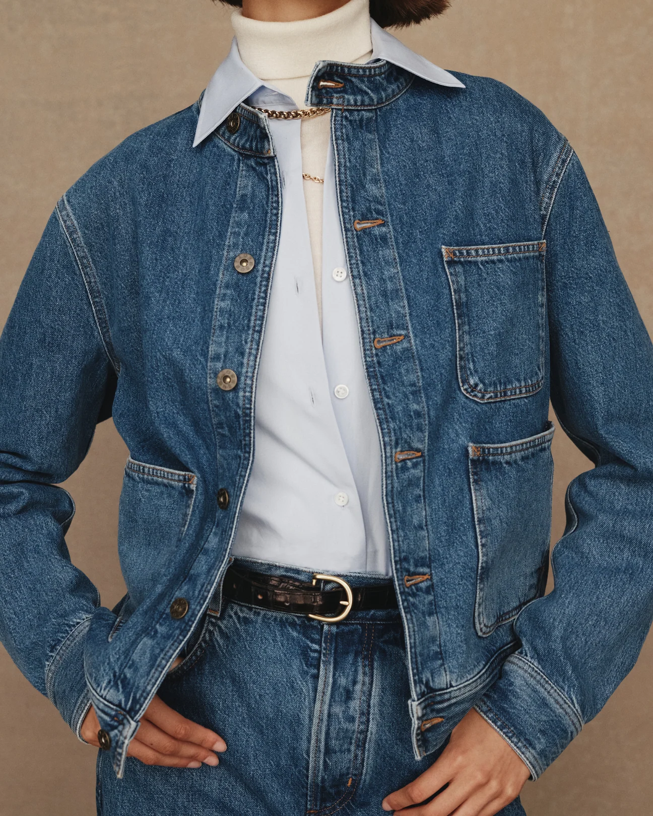 Sonny Denim Jacket - Mid Indigo - Image 10