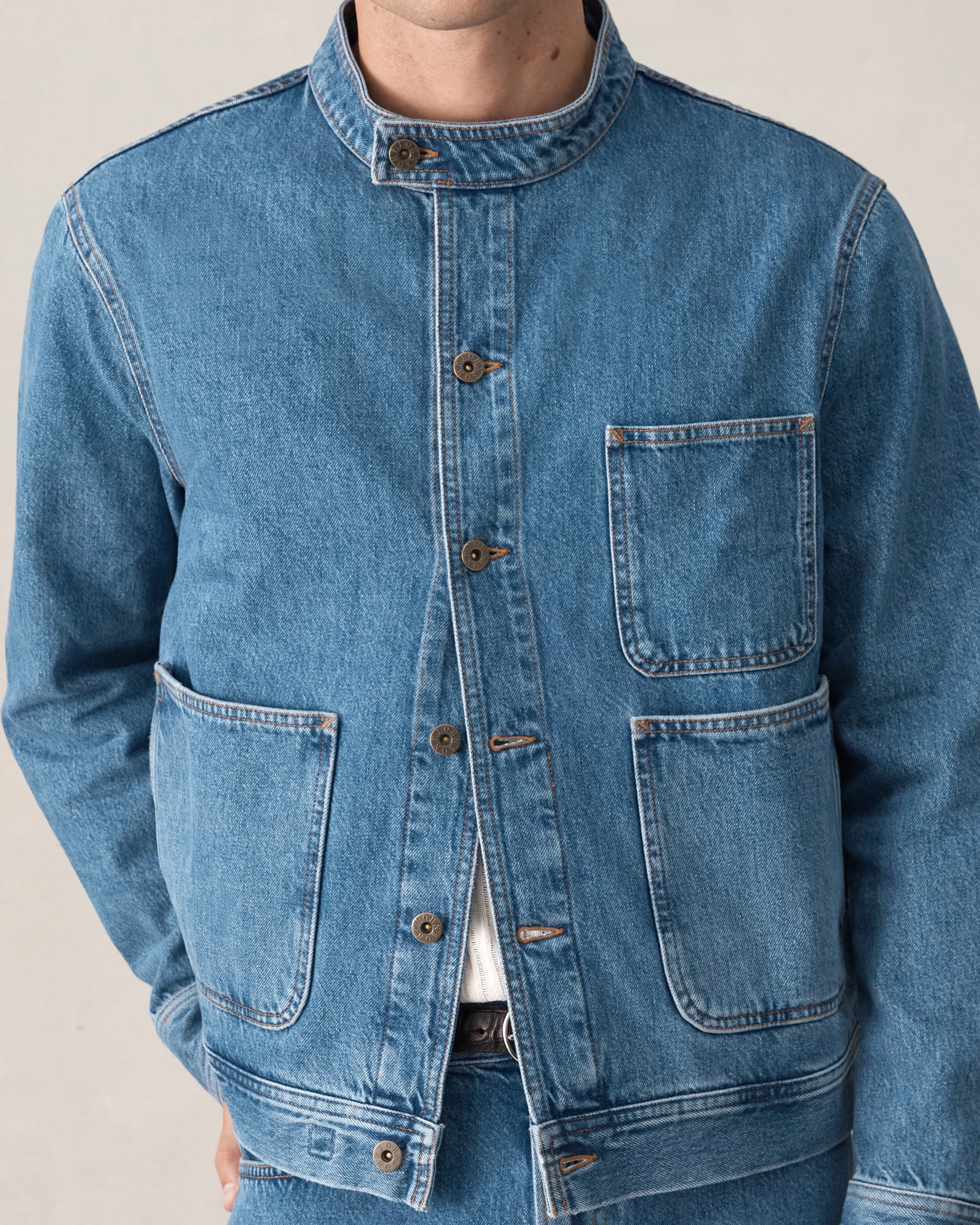 Sonny Denim Jacket - Mid Indigo - Image 11