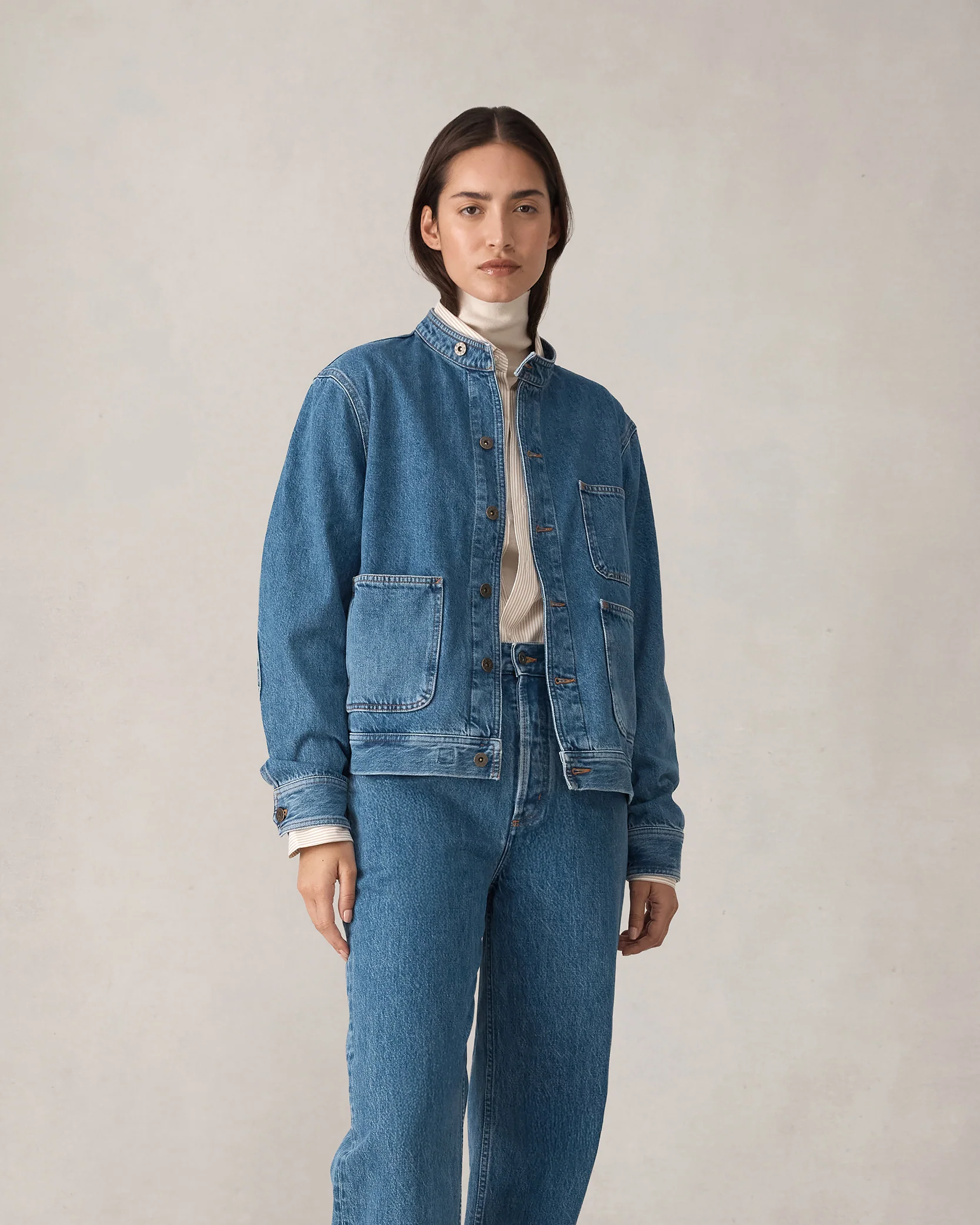 Sonny Denim Jacket - Mid Indigo - Image 8