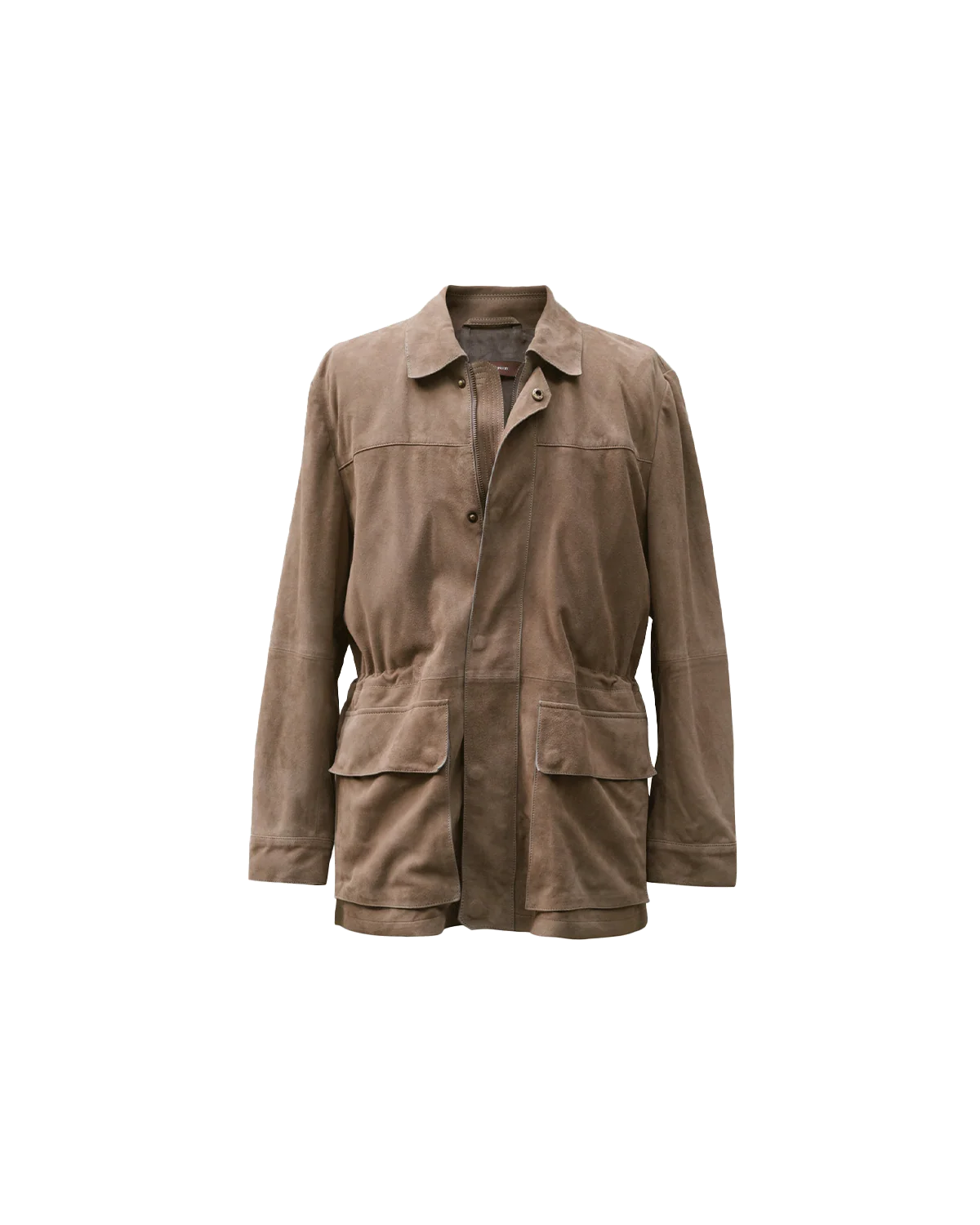 Suede Field Jacket - Taupe - Image 5