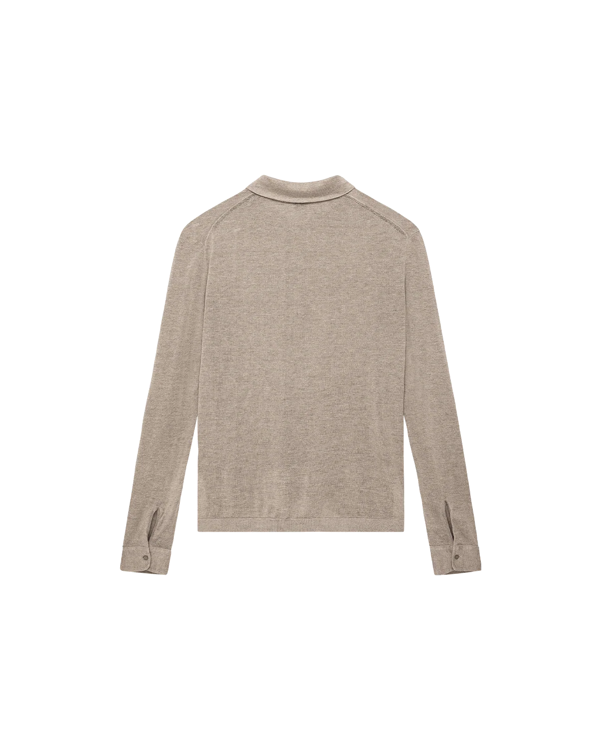 Linen Polo - Taupe - Image 6