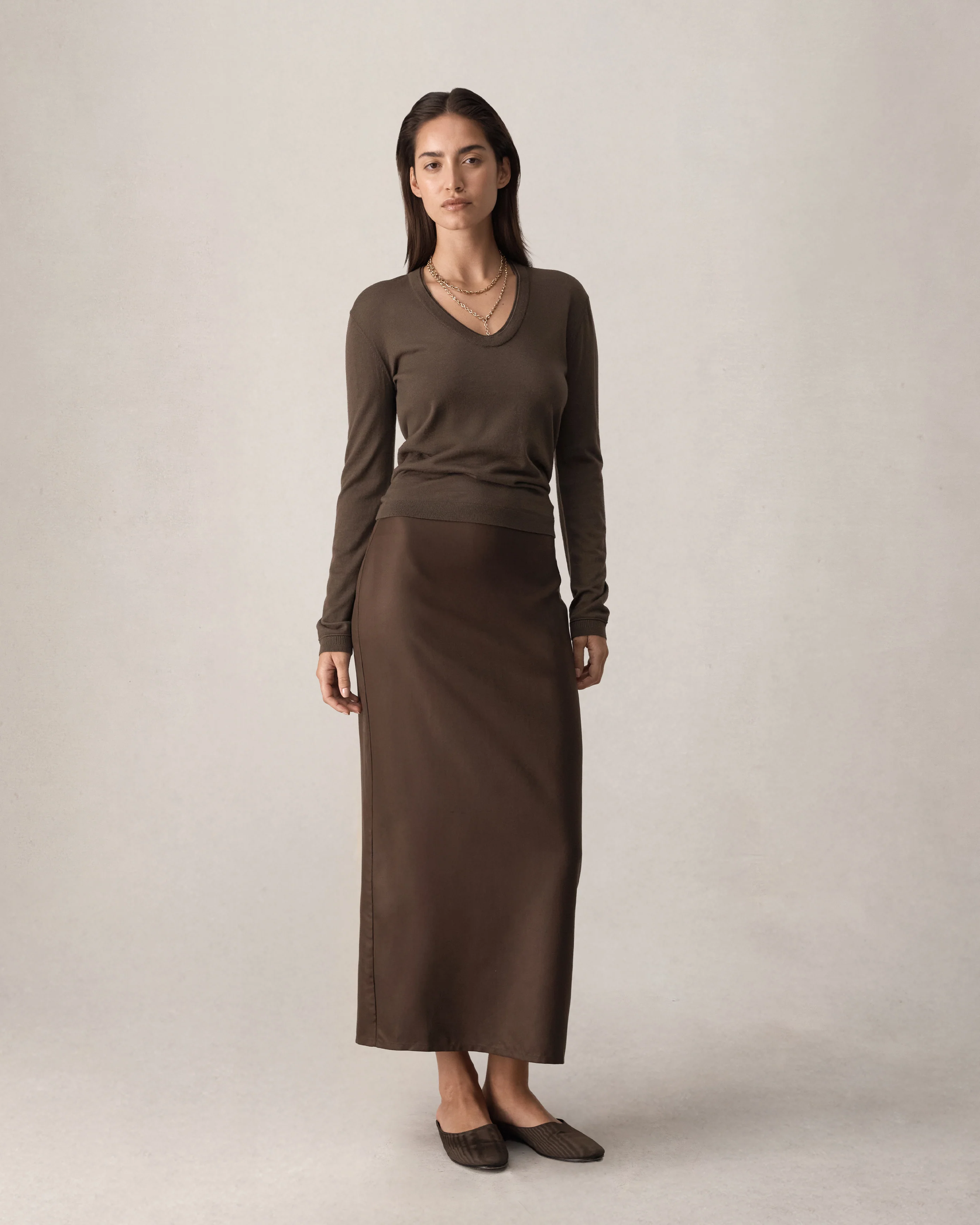 Tia Skirt - Chocolate Dupioni - Image 4