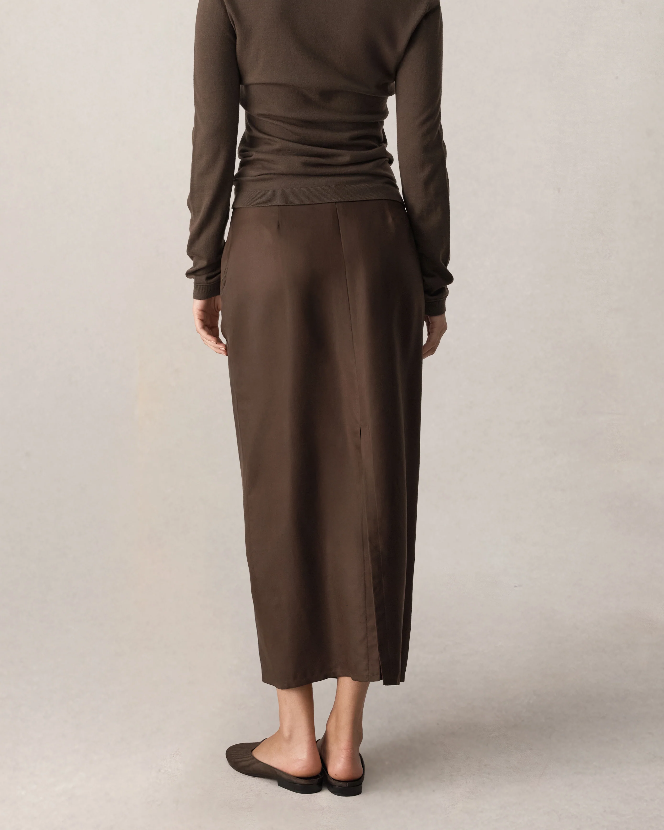 Tia Skirt - Chocolate Dupioni - Image 6