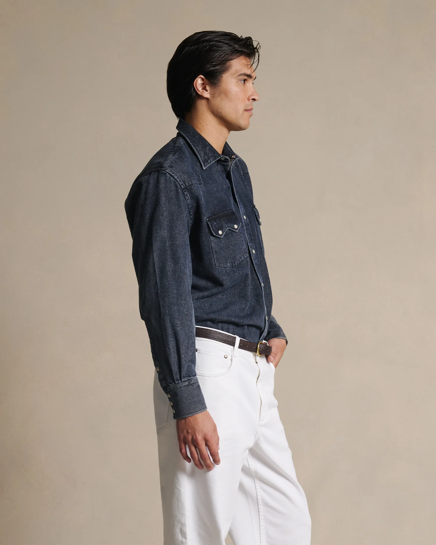 Western Shirt - Black Denim - Image 4