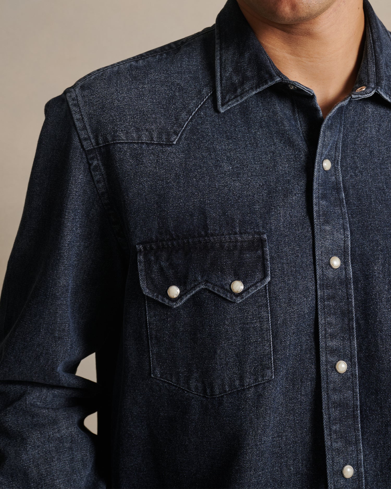 Western Shirt - Black Denim - Image 5
