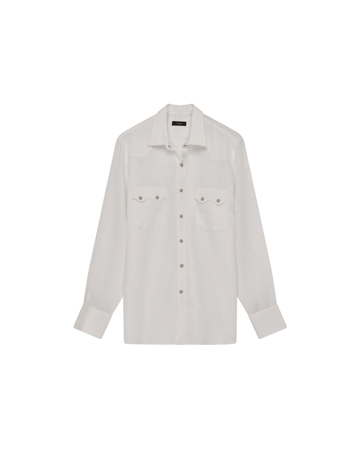 Western Shirt - White Linen Canvas - Image 7