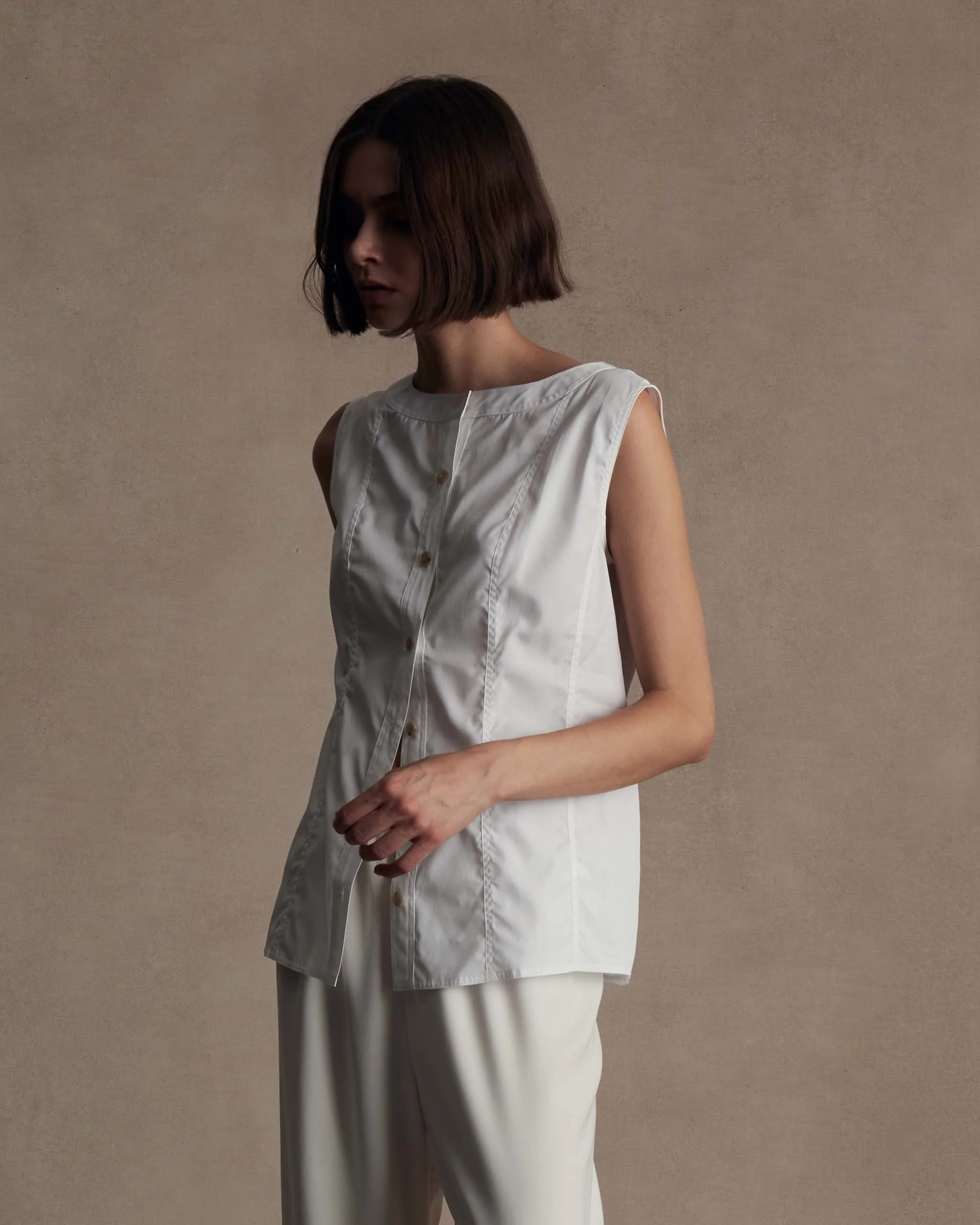 Bodice Top - White Poplin - Image 3