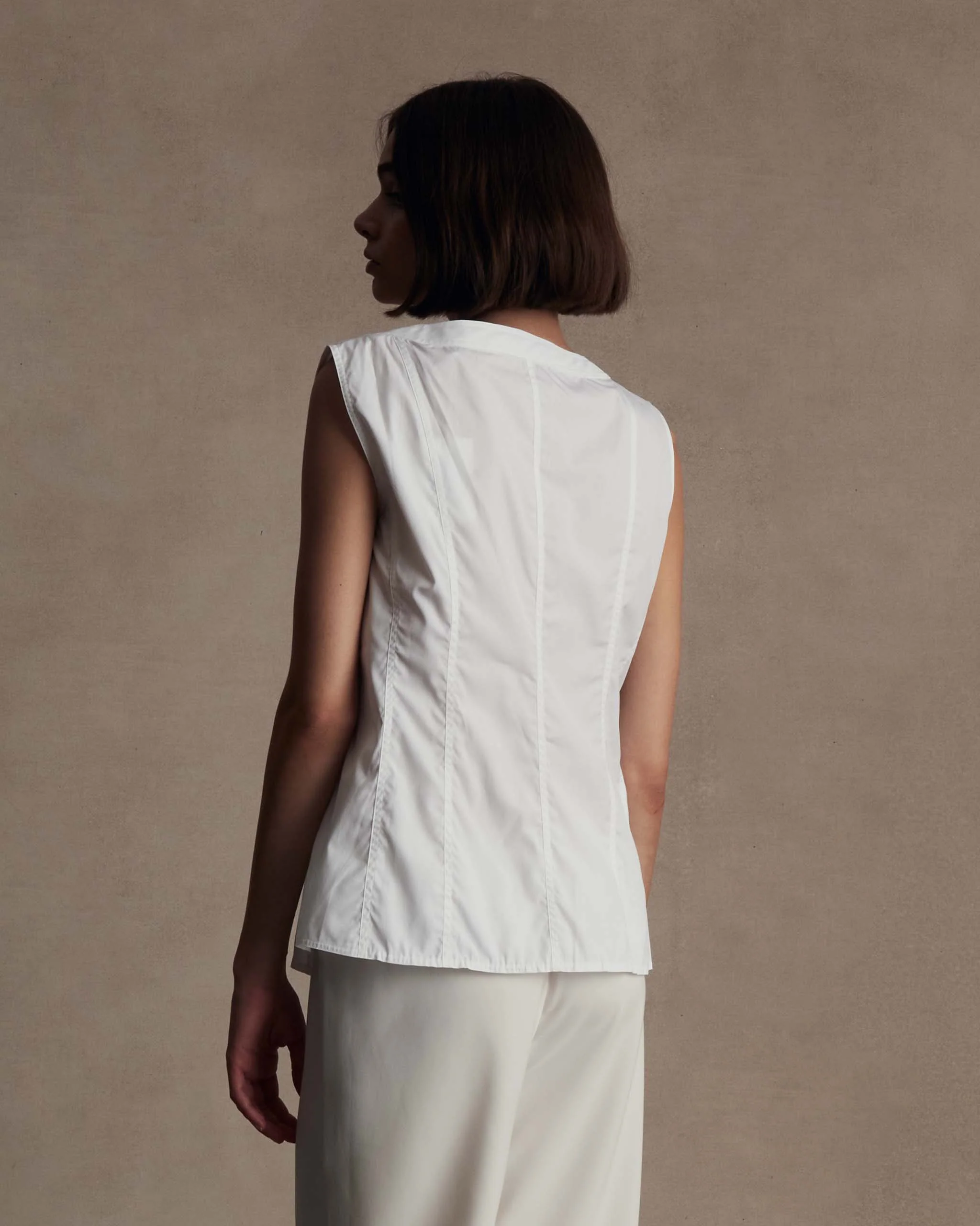Bodice Top - White Poplin - Image 4
