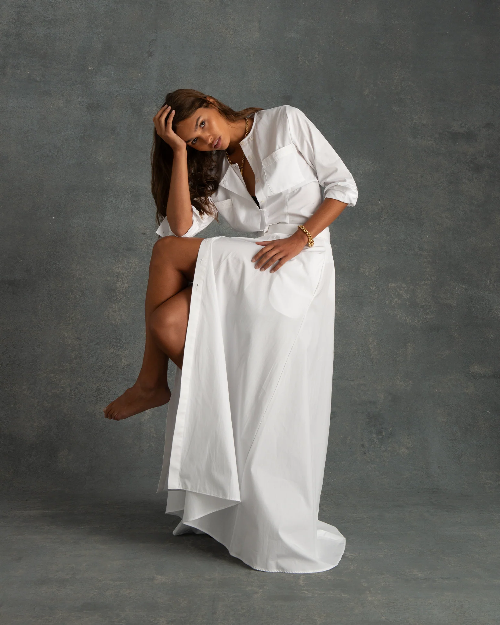 Kahlo Skirt - White Poplin - Image 3