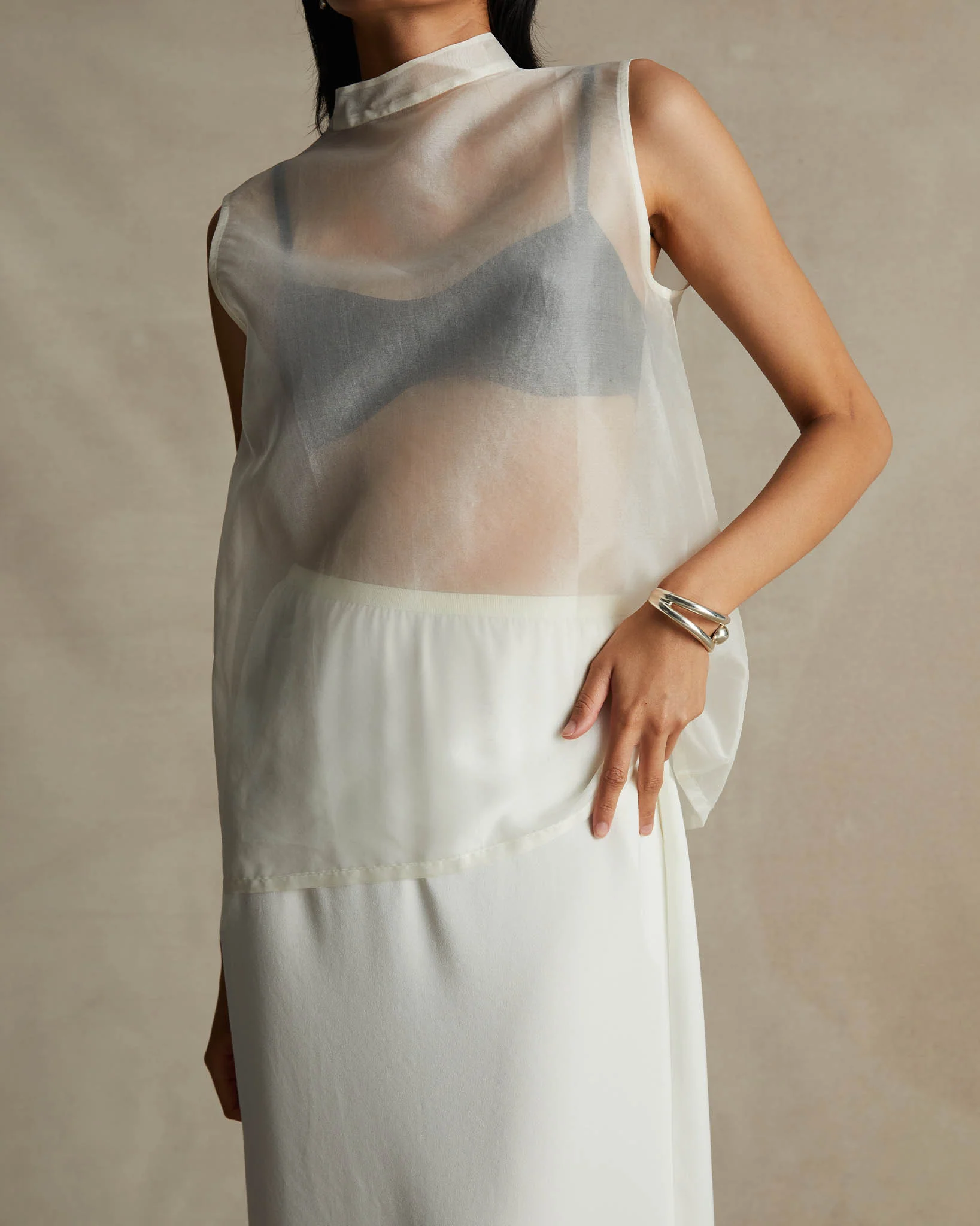 Organza Devon Top - White - Image 4